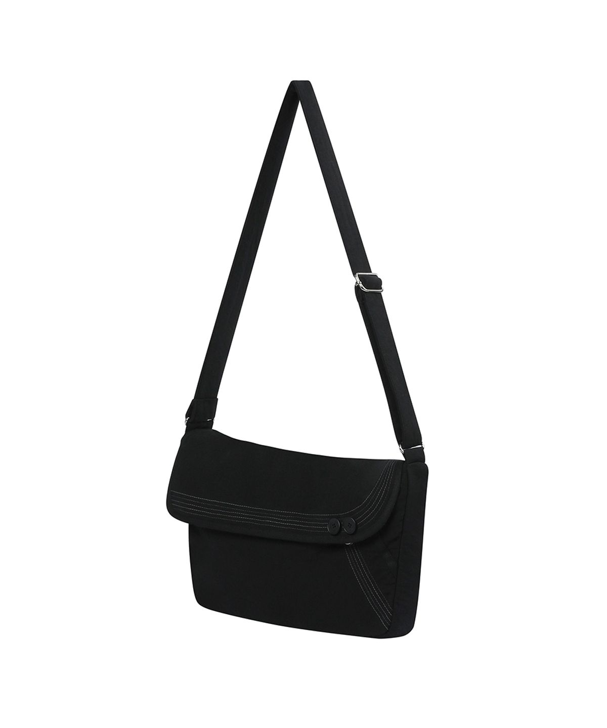 미세키서울(MISEKI SEOUL) Stitch folding cross bag BLACK