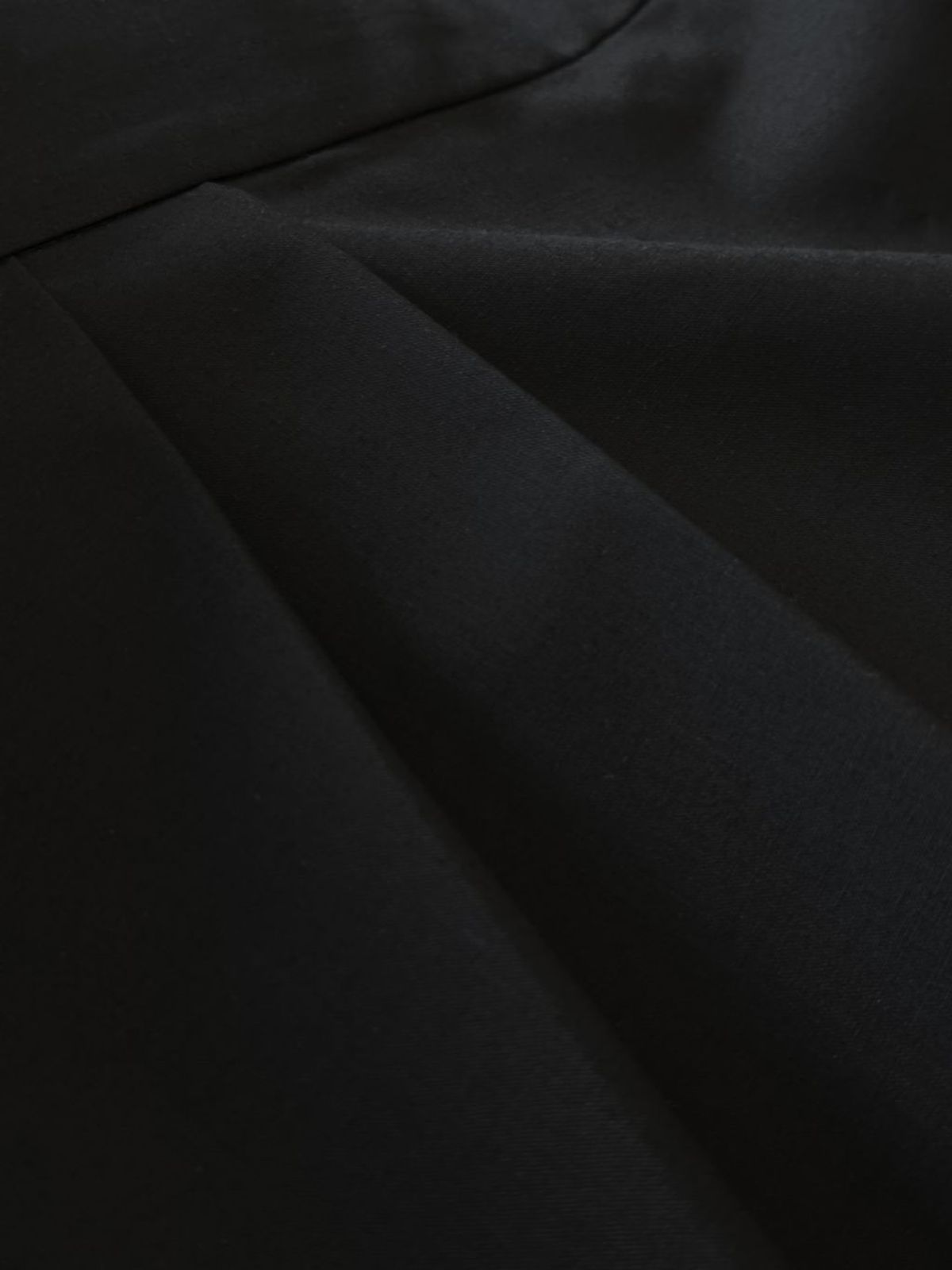 엘시 아일랜드(ELCY ISLAND) Grace Organza-Trim Wool A-line Skirt (BLACK)