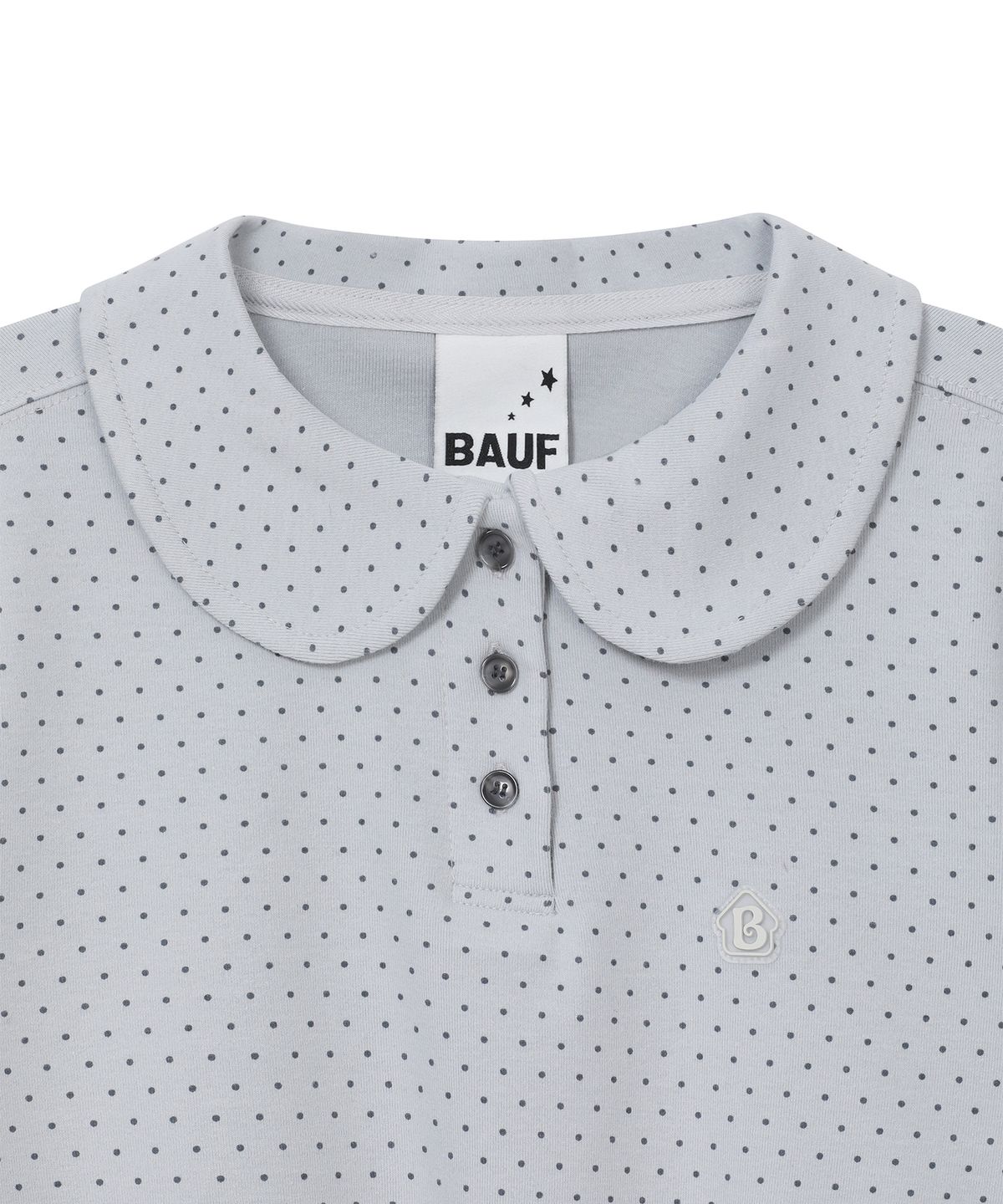 바우프(BAUF) 라운드 카라 티셔츠 [도트 그레이]