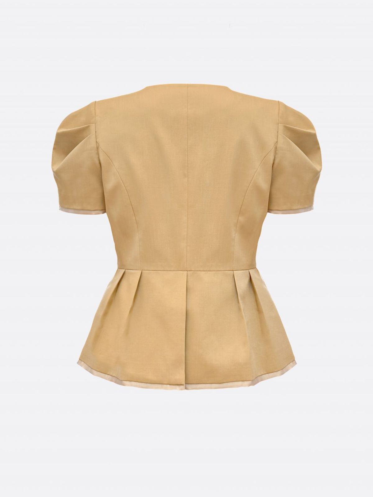 엘시 아일랜드(ELCY ISLAND) Grace Organza-Trim Wool Jacket (BEIGE)