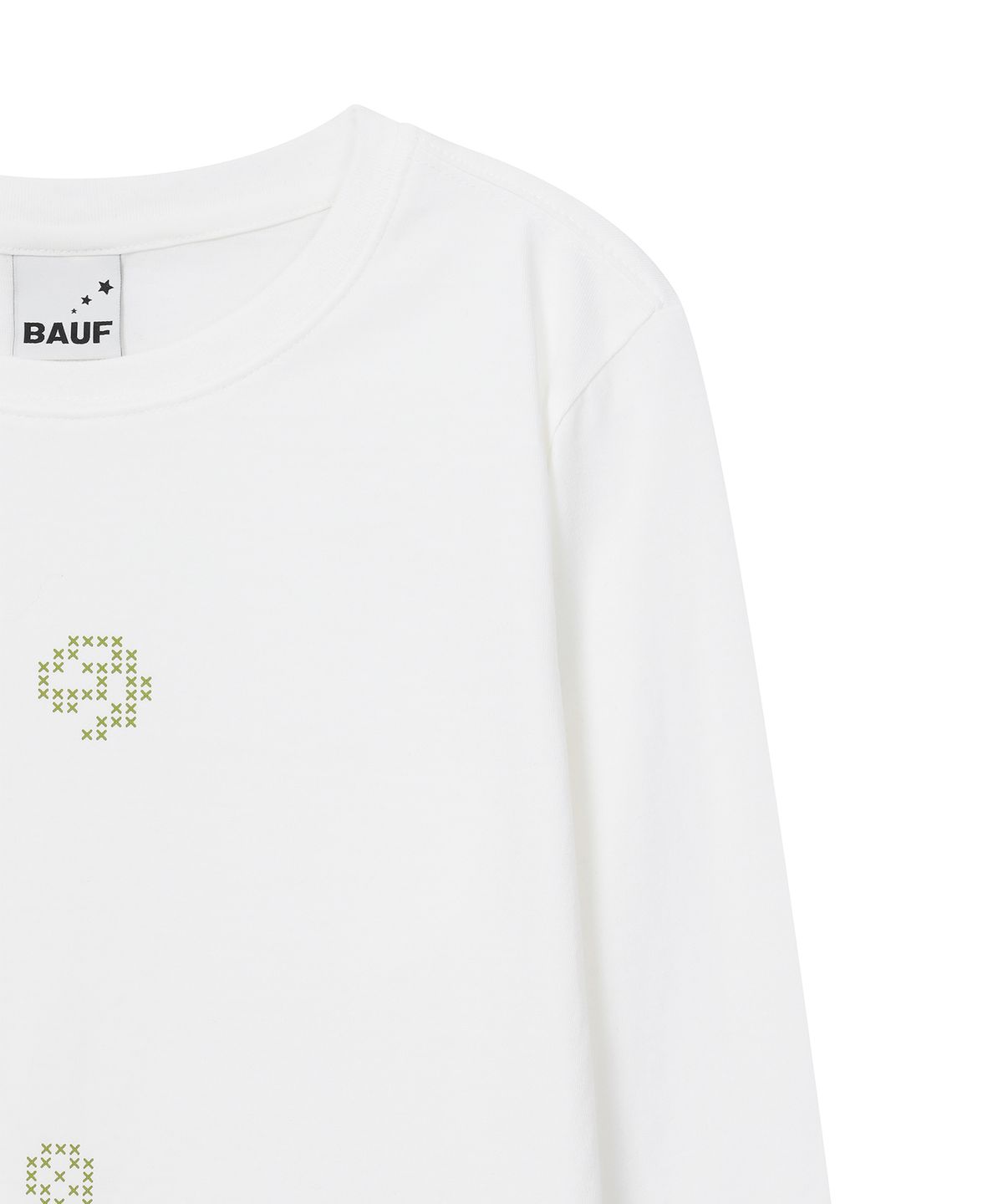 바우프(BAUF) 큐리어스 슬림핏 롱슬리브 [화이트]