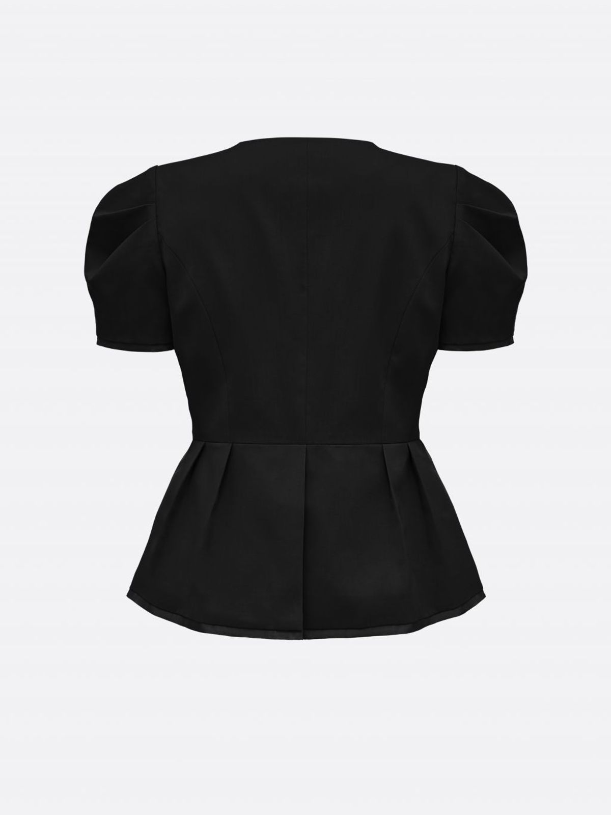 엘시 아일랜드(ELCY ISLAND) Grace Organza-Trim Wool Jacket (BLACK)