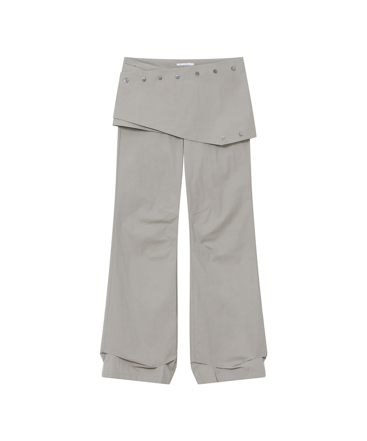 미세키서울(MISEKI SEOUL) Layered button wrap skirt pants set GREY