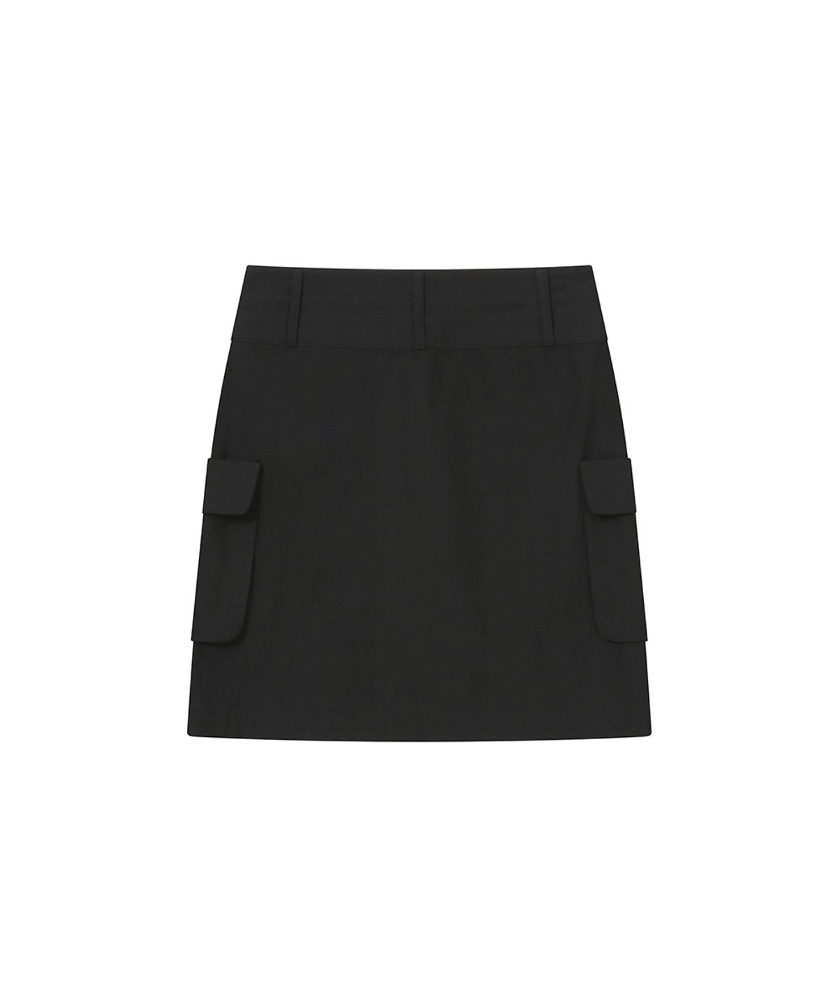 미세키서울(MISEKI SEOUL) Layered pocket cargo skirt BLACK