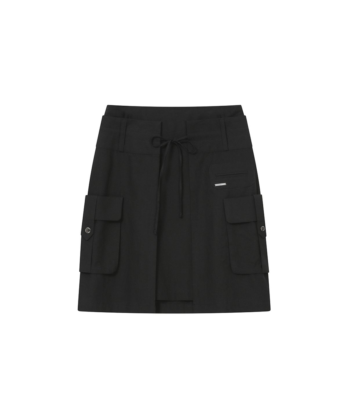 미세키서울(MISEKI SEOUL) Layered pocket cargo skirt BLACK