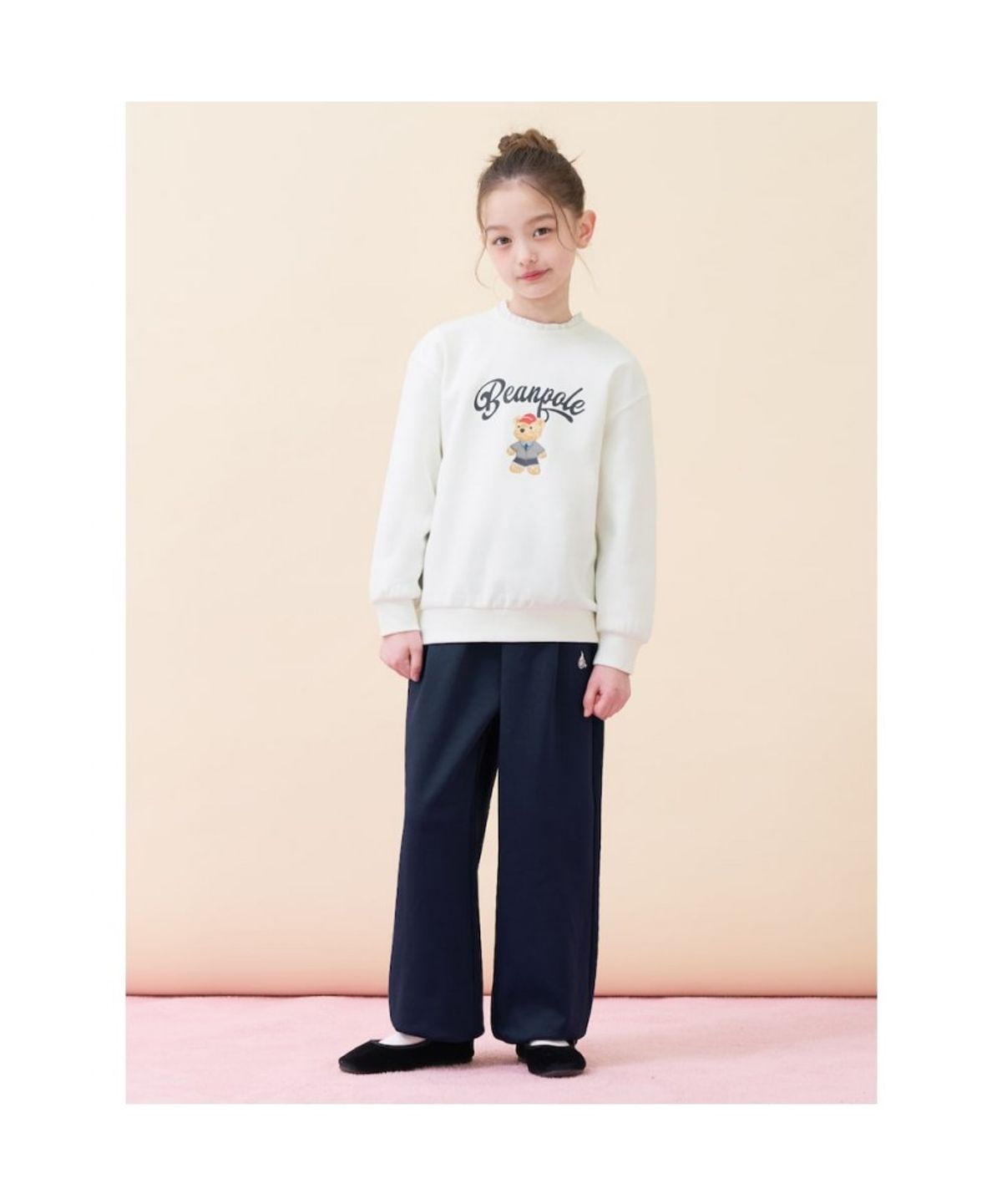 빈폴 키즈(BEANPOLE KIDS) 여아 곰돌이 그래픽 상하세트  아이보리 (BI6141G070)