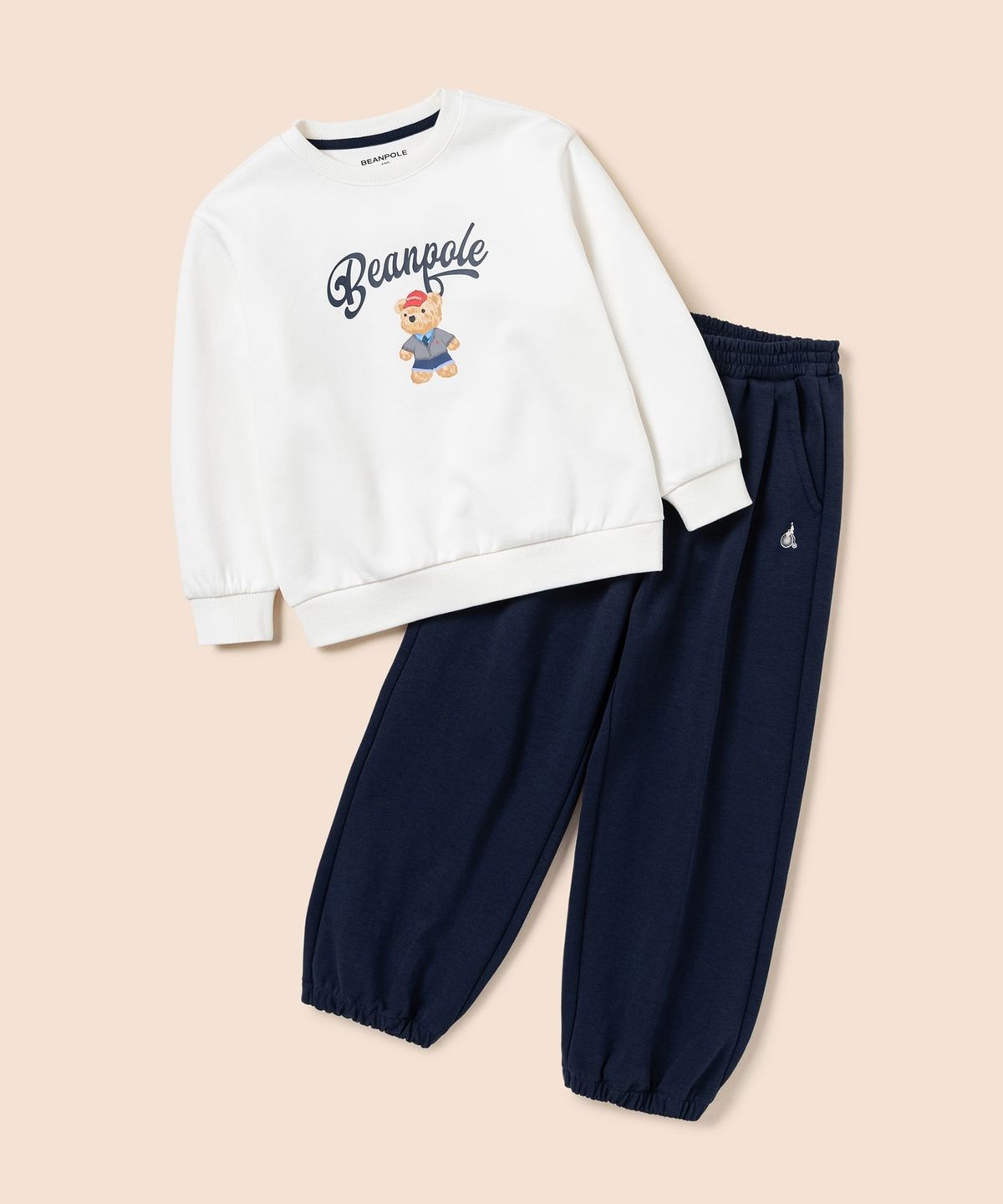 빈폴 키즈(BEANPOLE KIDS) 여아 곰돌이 그래픽 상하세트  아이보리 (BI6141G070)