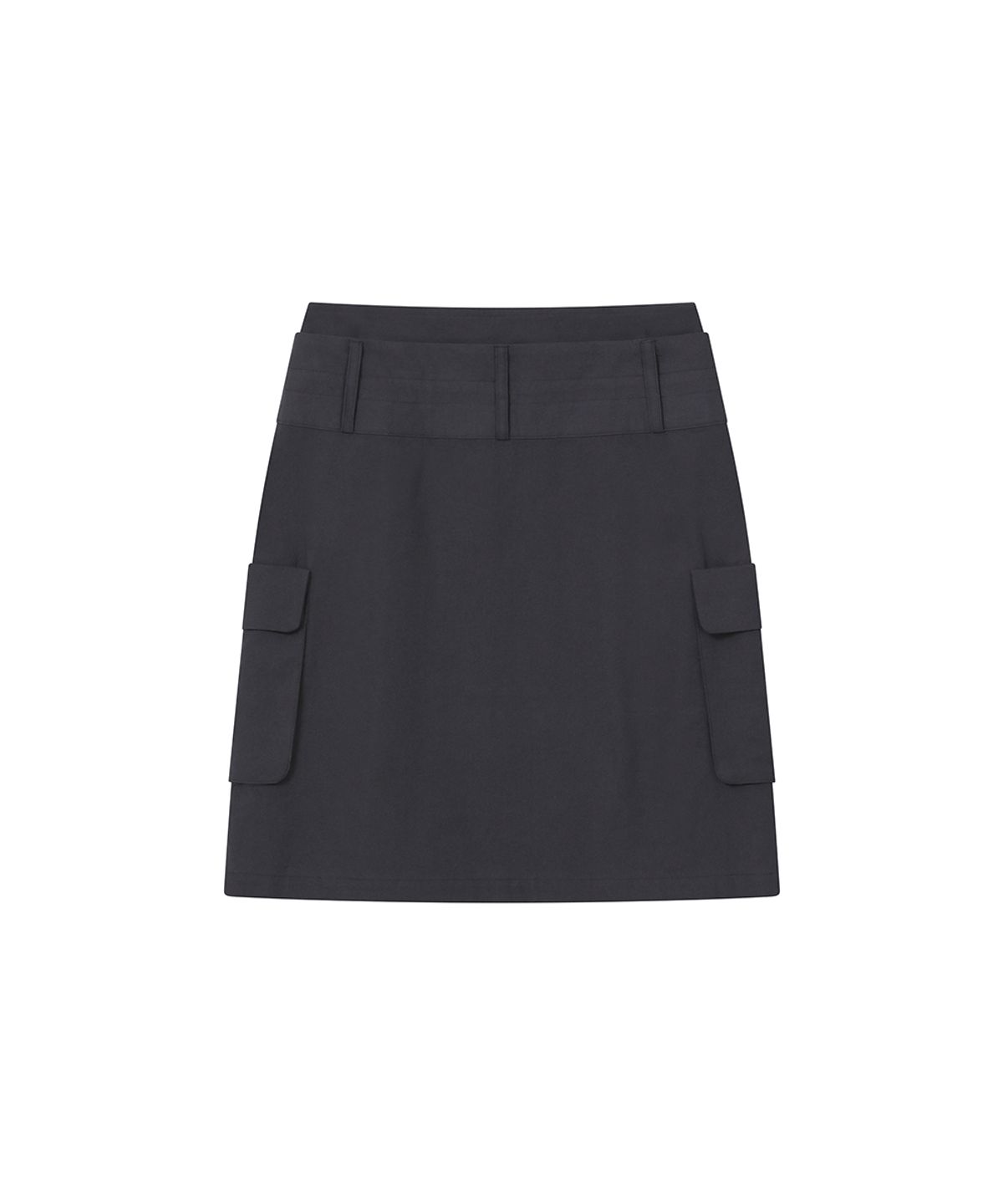 미세키서울(MISEKI SEOUL) Layered pocket cargo skirt CHARCOAL