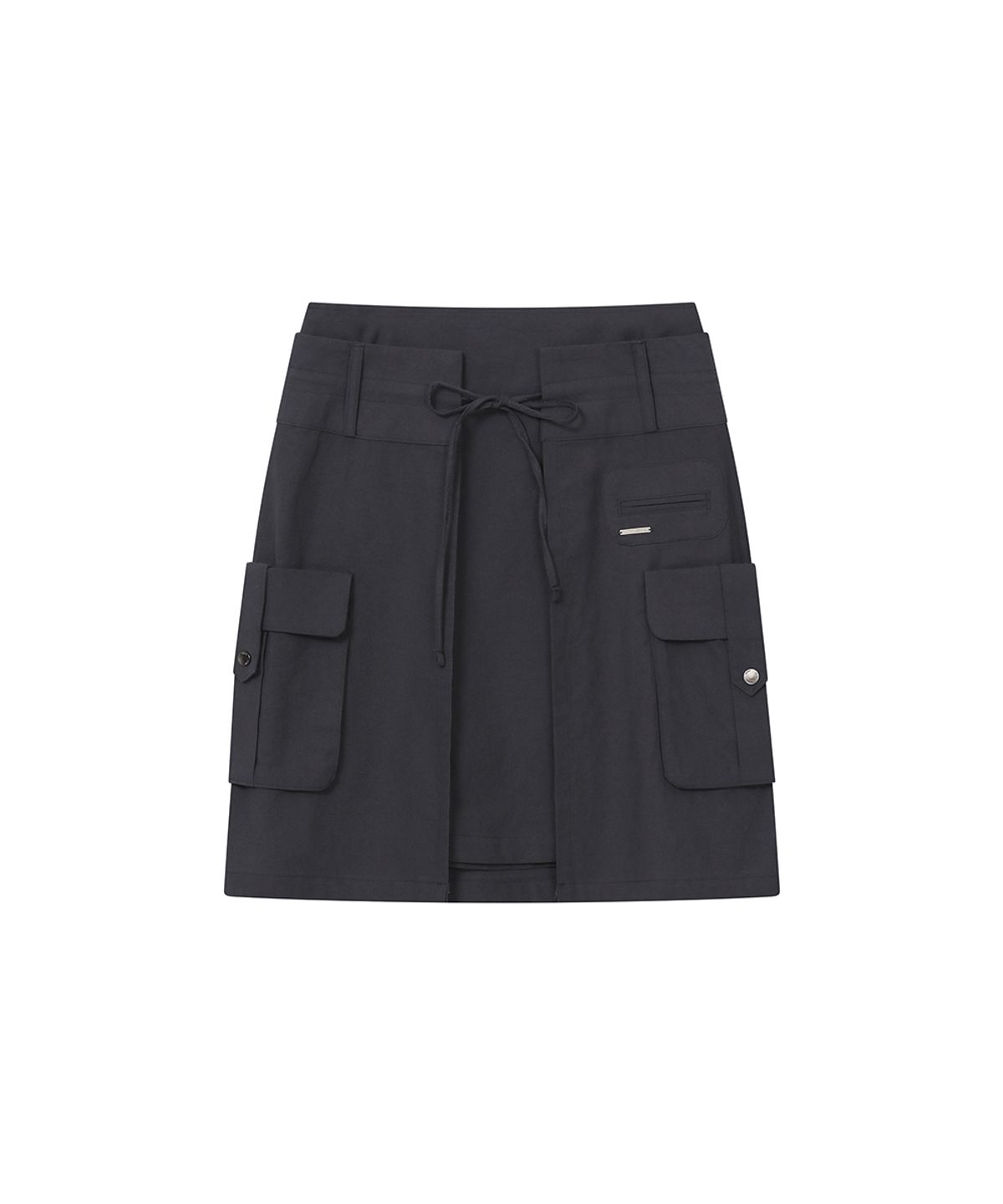 미세키서울(MISEKI SEOUL) Layered pocket cargo skirt CHARCOAL