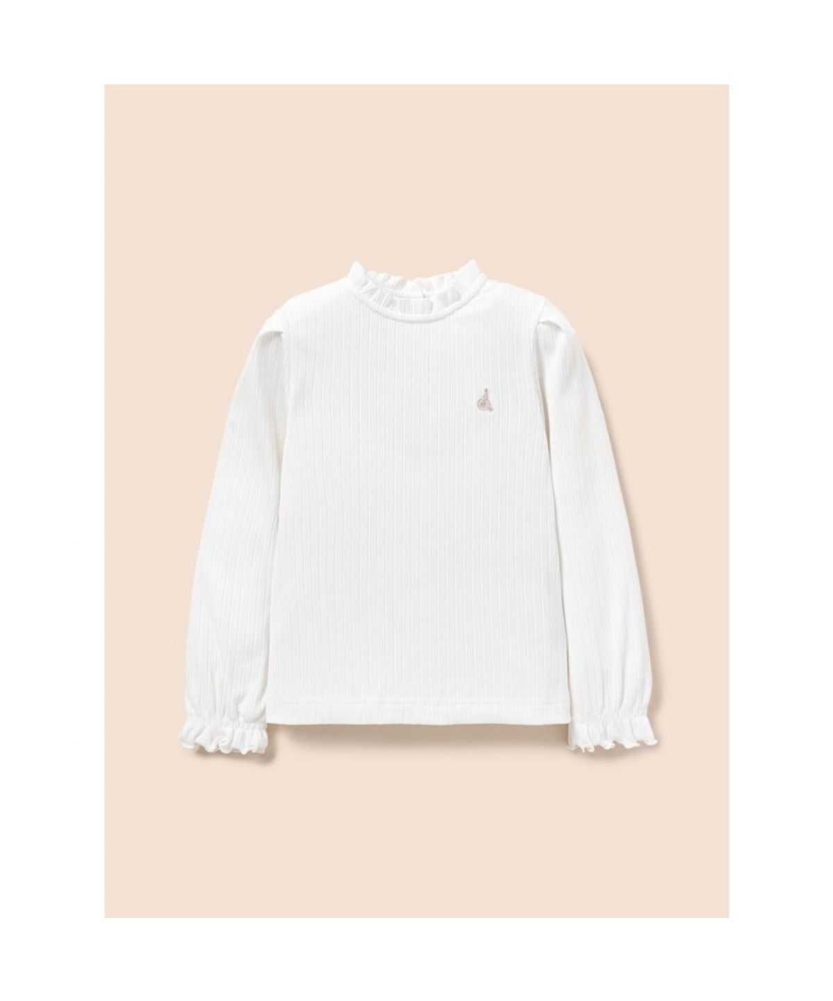 빈폴 키즈(BEANPOLE KIDS) 여아 클래식 포인텔 골지 티셔츠  아이보리 (BI6141G910)