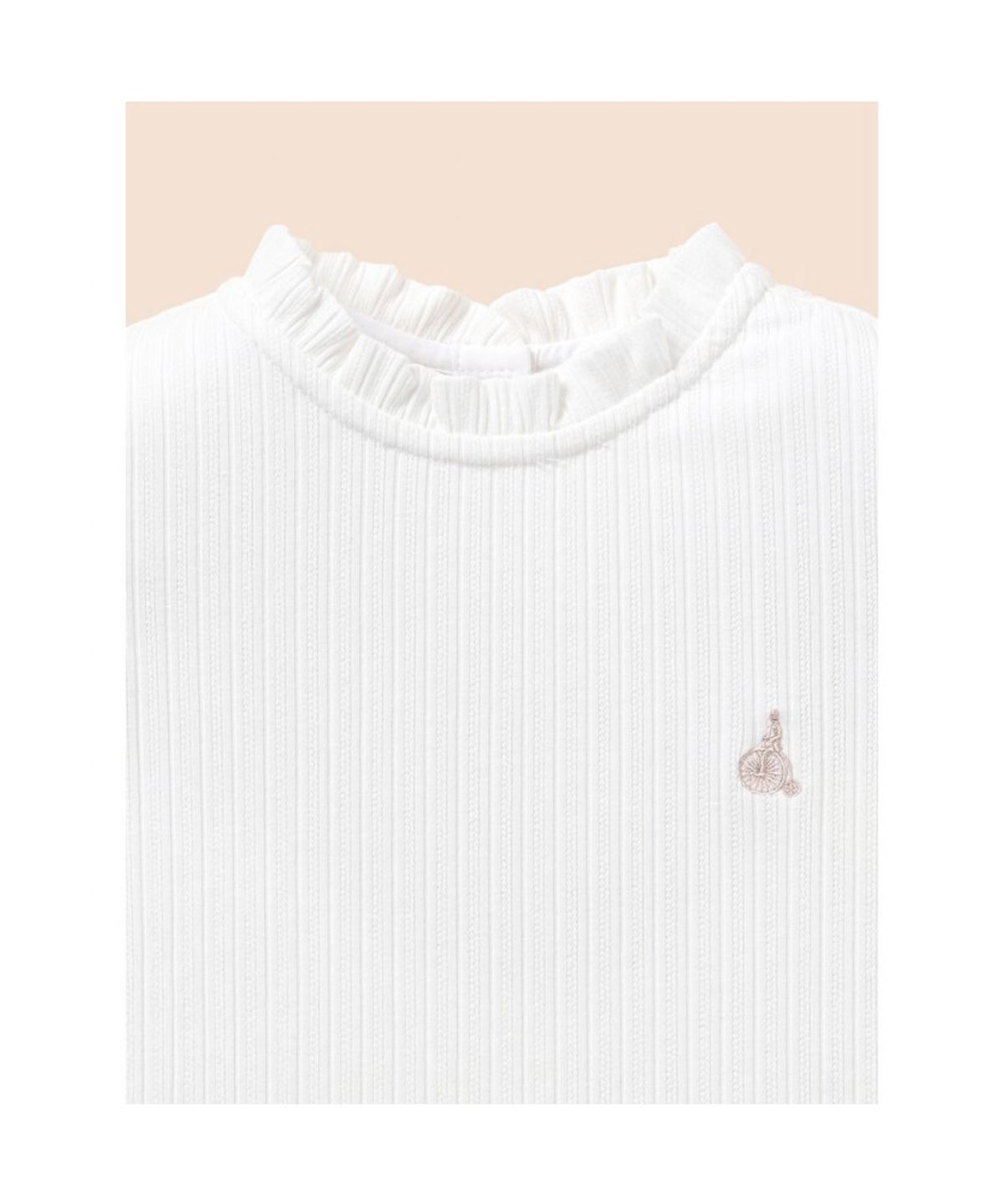 빈폴 키즈(BEANPOLE KIDS) 여아 클래식 포인텔 골지 티셔츠  아이보리 (BI6141G910)