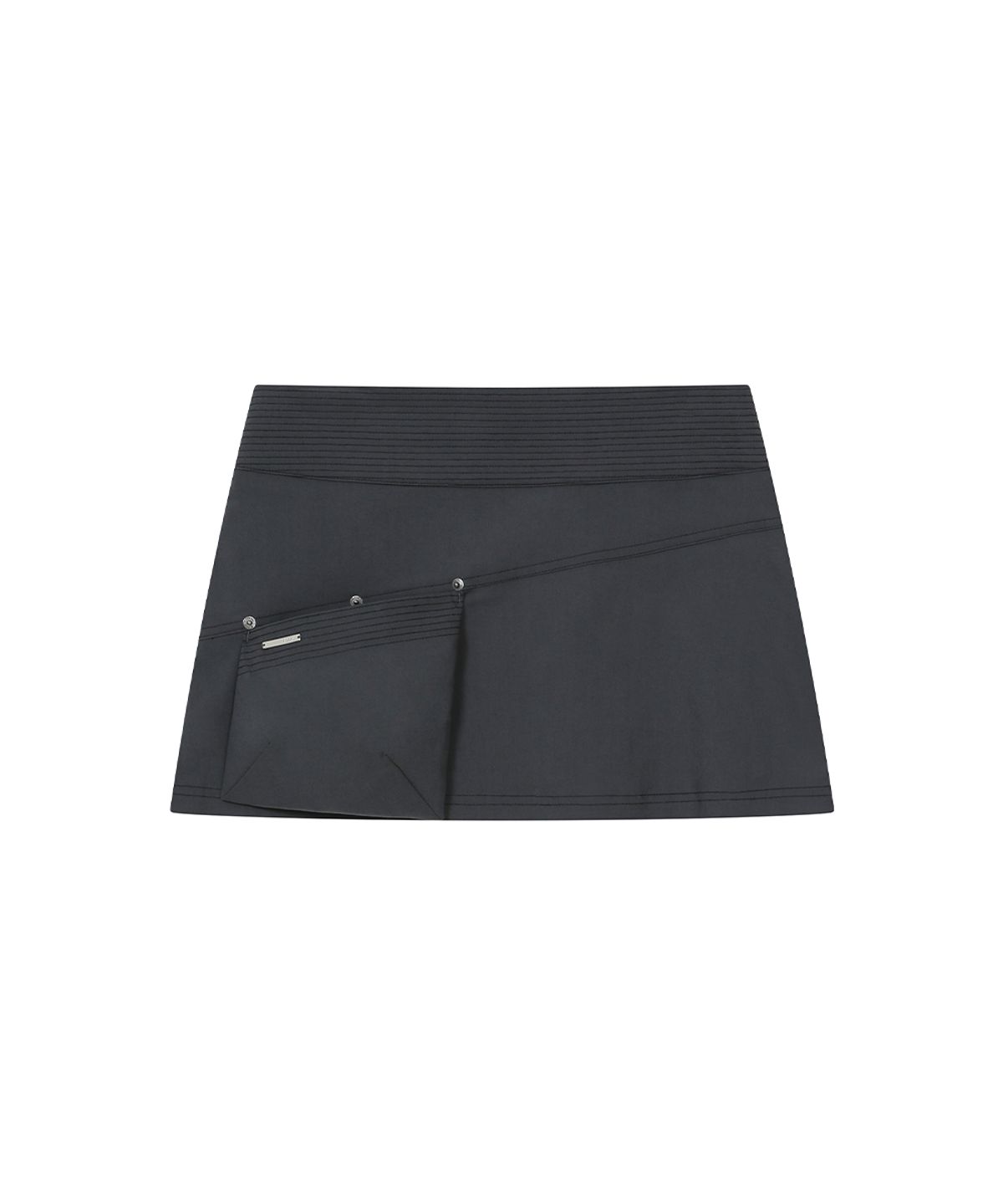 미세키서울(MISEKI SEOUL) Stitch pocket mini skirt CHARCOAL
