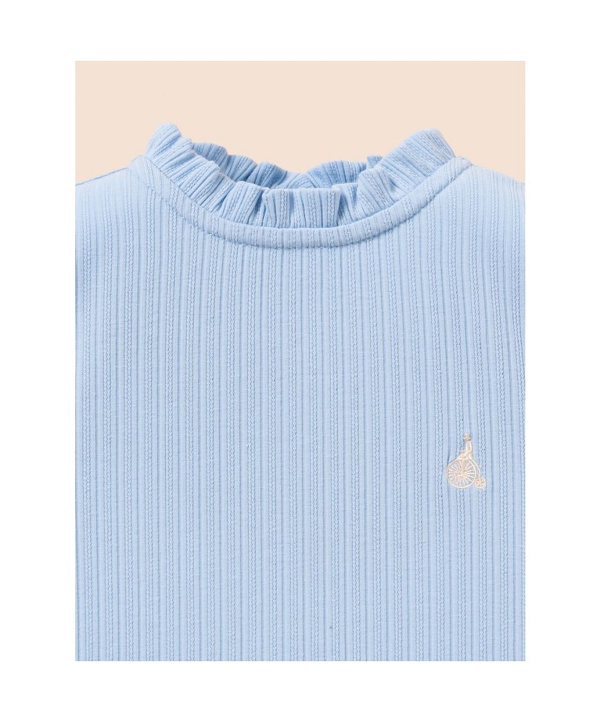 빈폴 키즈(BEANPOLE KIDS) 여아 클래식 포인텔 골지 티셔츠  스카이 블루 (BI6141G91Q)