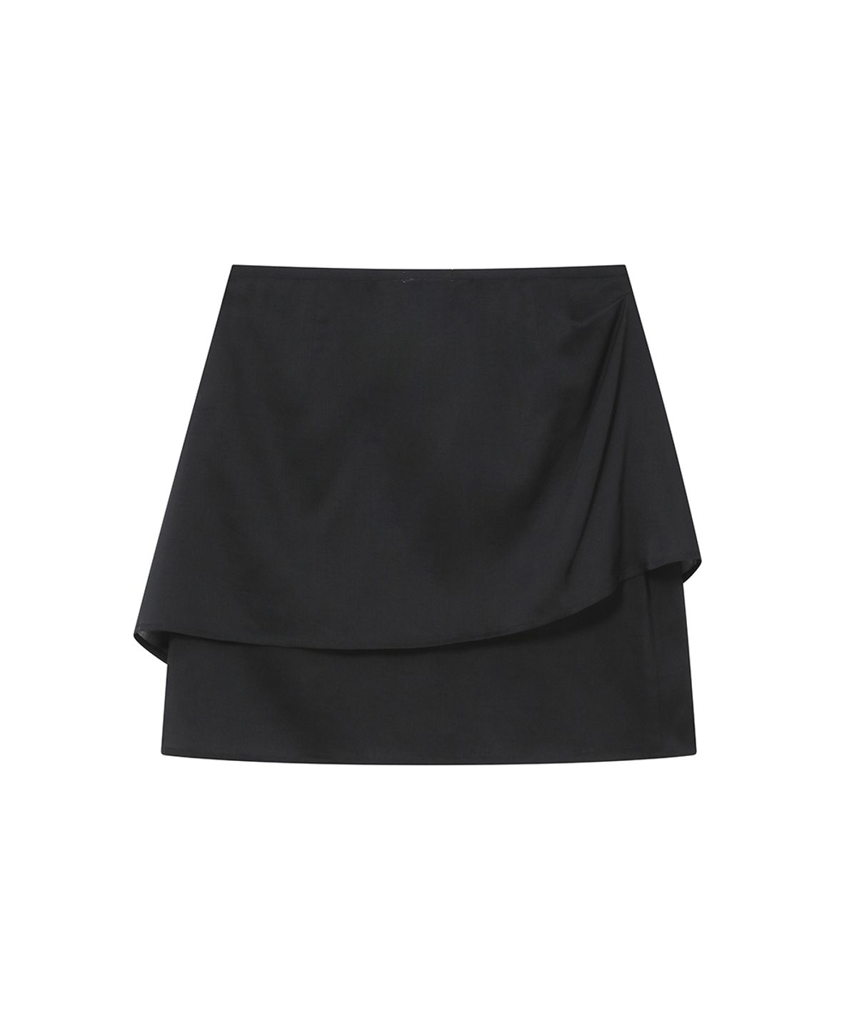 미세키서울(MISEKI SEOUL) Sheer layered midi skirt  BLACK