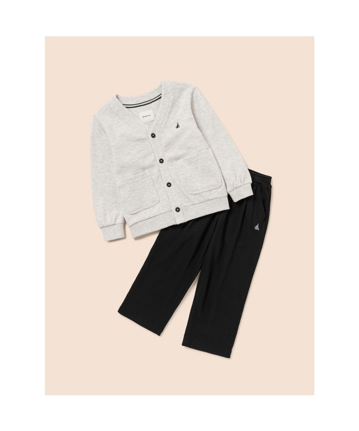 빈폴 키즈(BEANPOLE KIDS) 와플 소재 카디건 상하세트  베이지 (BI6141U03A) (BI6141U03A)
