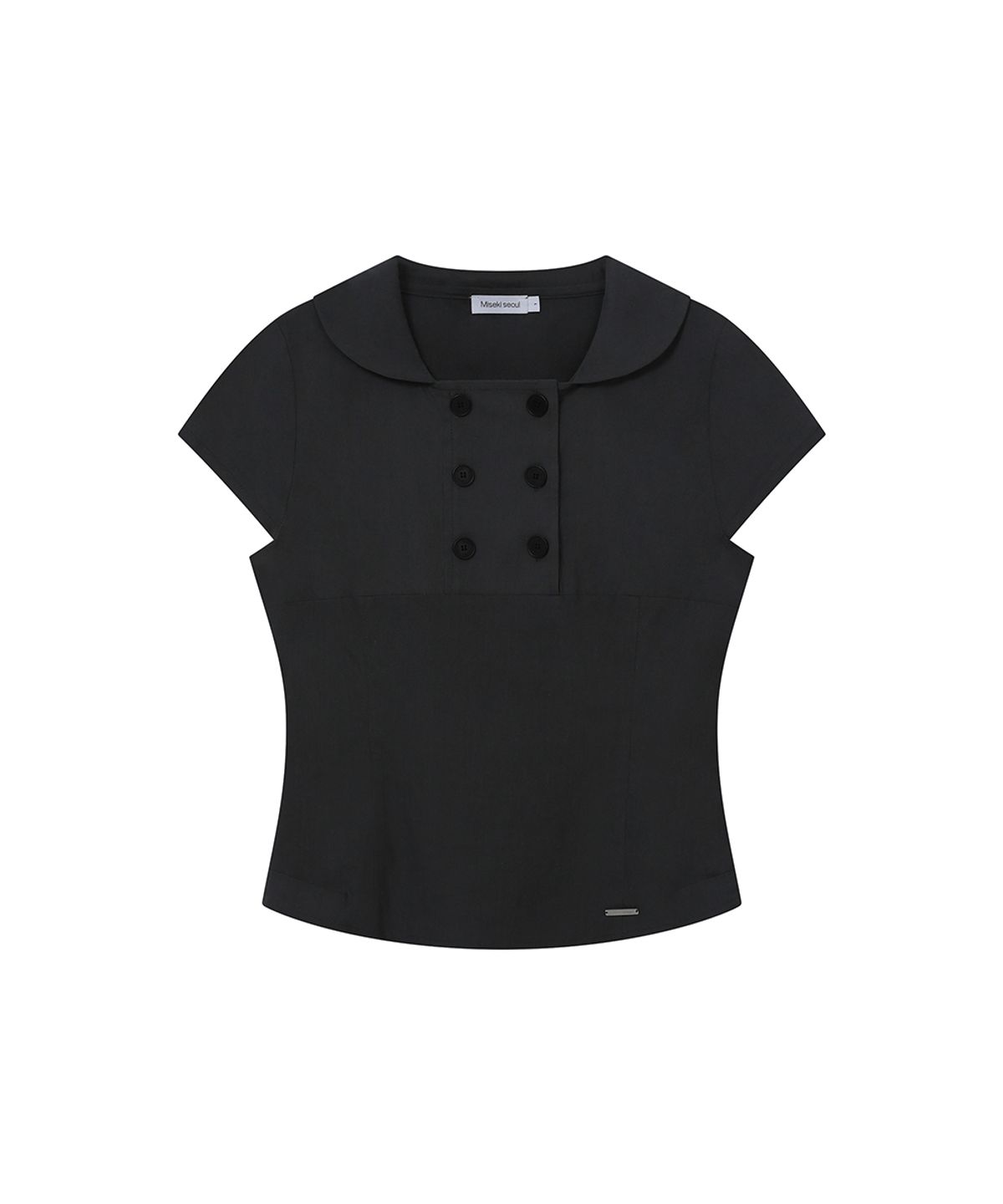 미세키서울(MISEKI SEOUL) Double button shirts top BLACK