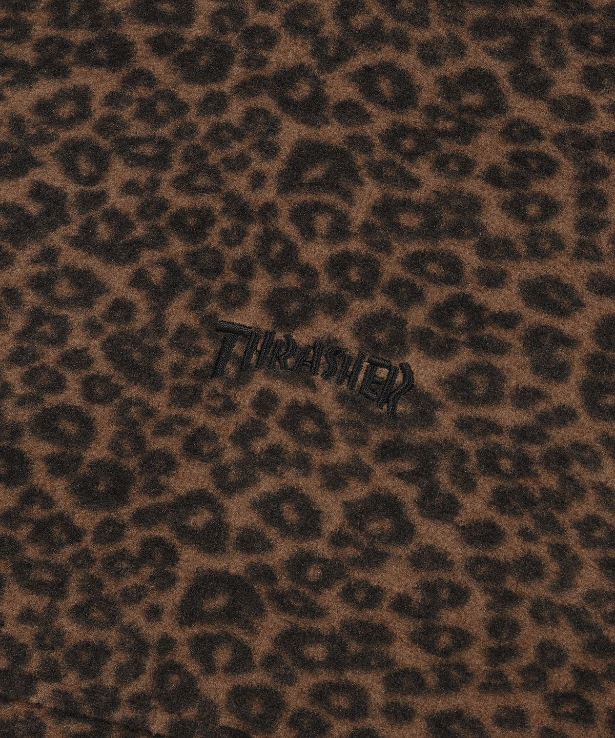 트레셔(THRASHER) 다이아 플리스 하프집업 풀오버 레오파드