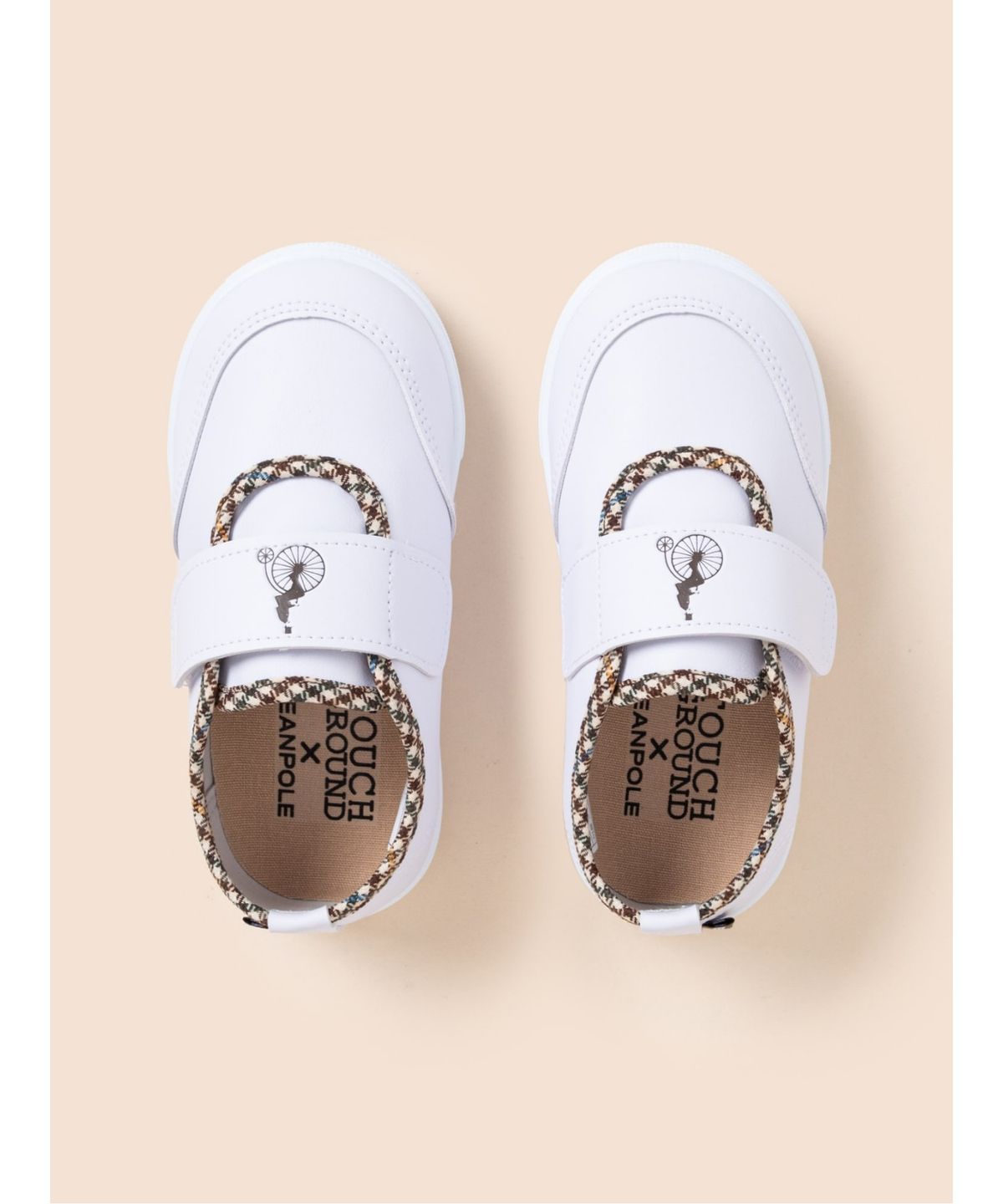 빈폴 키즈(BEANPOLE KIDS) 체크포인트 벨크로 실내화  베이지 (BI61K3U01A)
