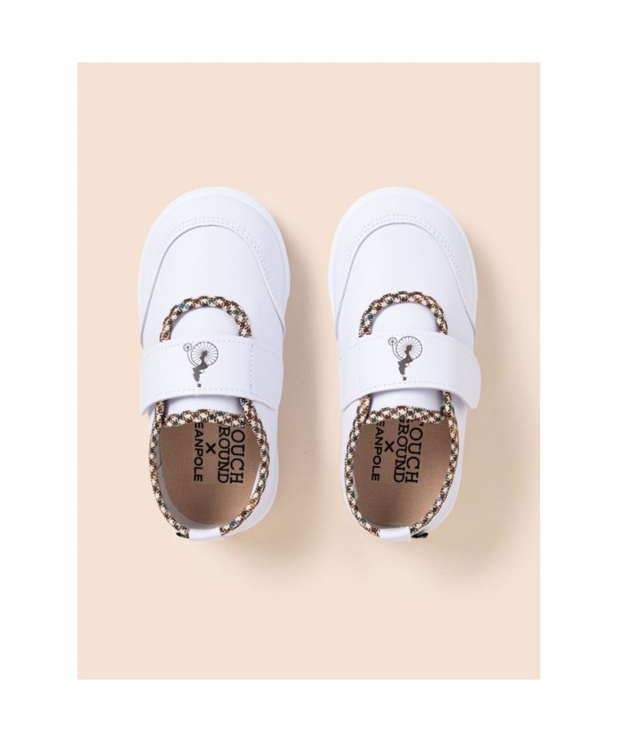 빈폴 키즈(BEANPOLE KIDS) 체크포인트 벨크로 실내화  베이지 (BI61K3U01A)