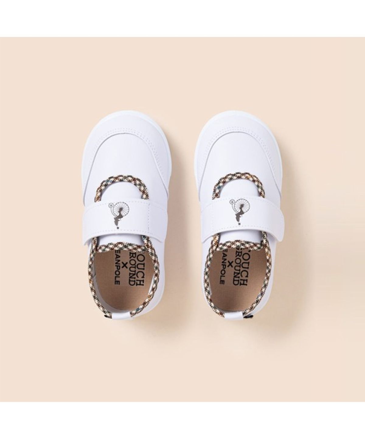 빈폴 키즈(BEANPOLE KIDS) 체크포인트 벨크로 실내화  베이지 (BI61K3U01A)