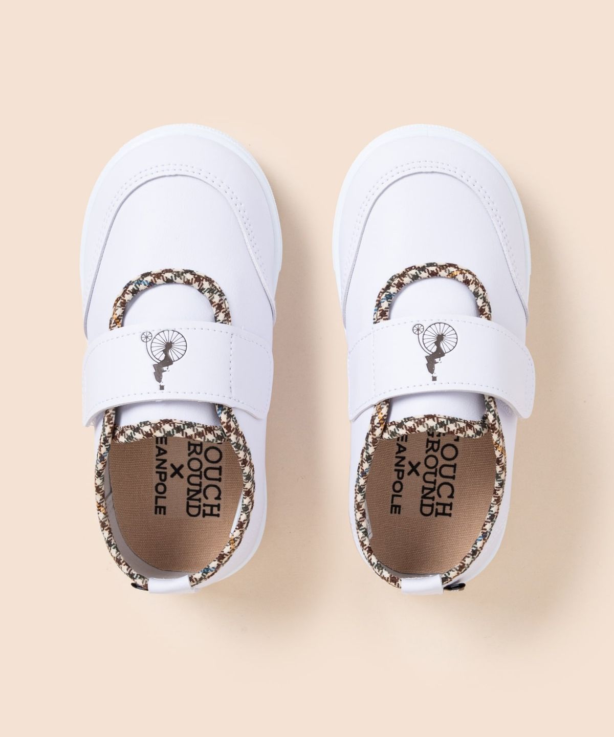 빈폴 키즈(BEANPOLE KIDS) 체크포인트 벨크로 실내화  베이지 (BI61K3U01A)