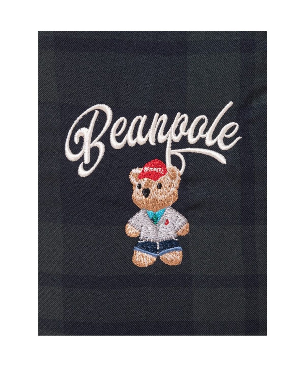 빈폴 키즈(BEANPOLE KIDS) 곰돌이 체크 핸드폰 가방  그린 (BI61D2U02M)