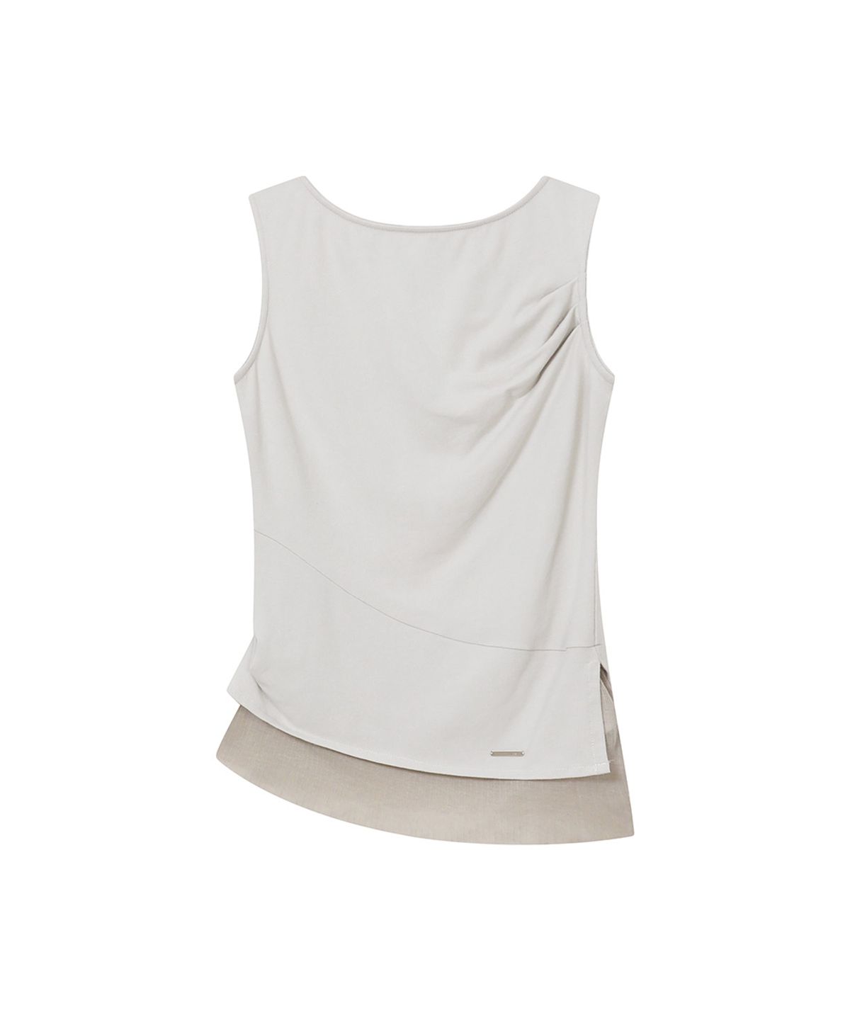 미세키서울(MISEKI SEOUL) Unbalanced sheer layered sleeveless GREY