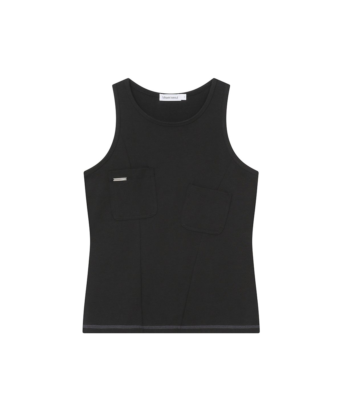 미세키서울(MISEKI SEOUL) Pocket pointed sleeveless BLACK