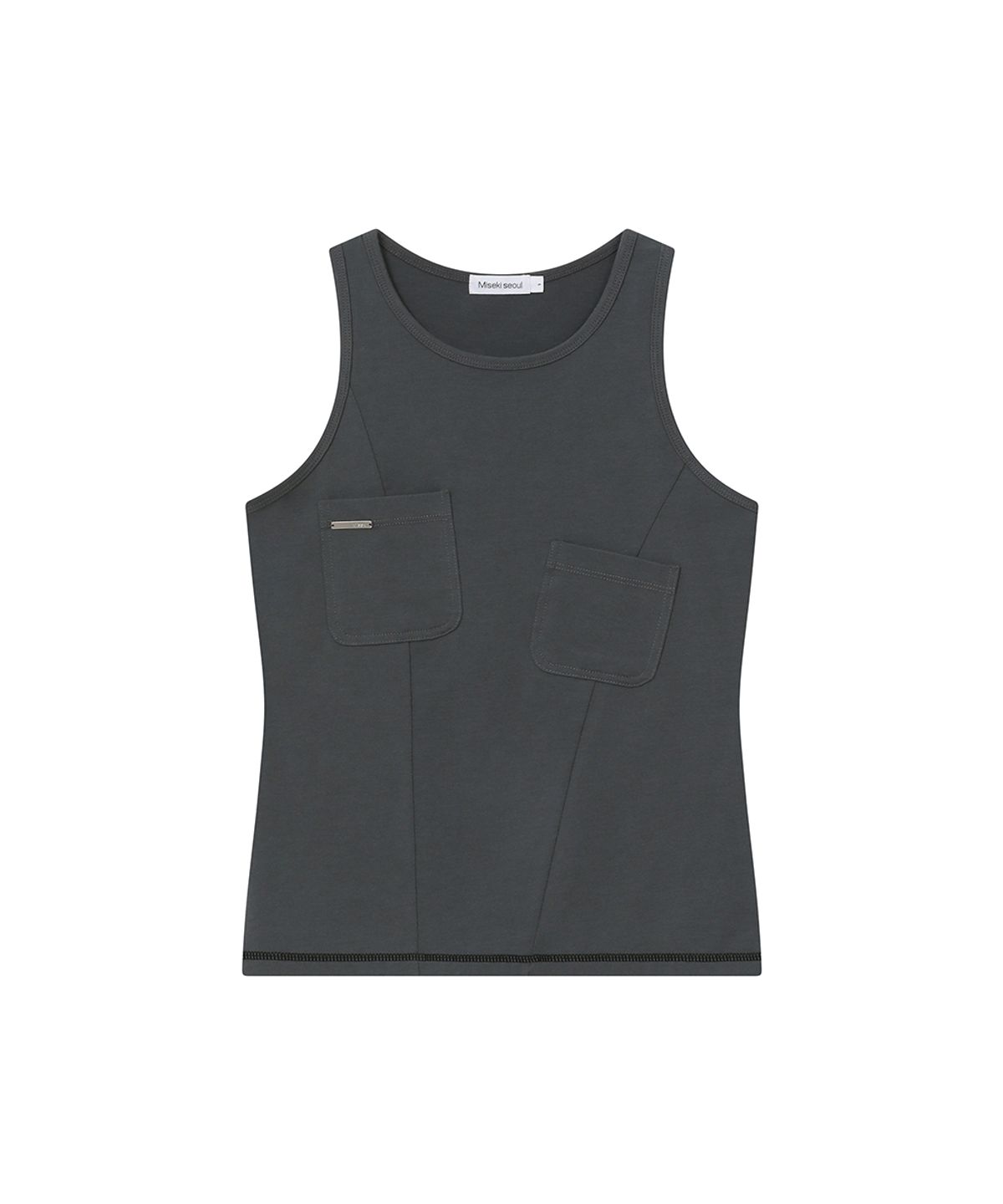미세키서울(MISEKI SEOUL) Pocket pointed sleeveless CHARCOAL
