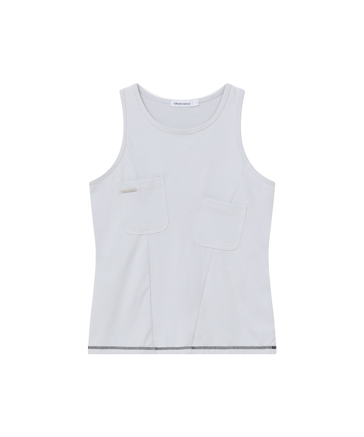 미세키서울(MISEKI SEOUL) Pocket pointed sleeveless GREY