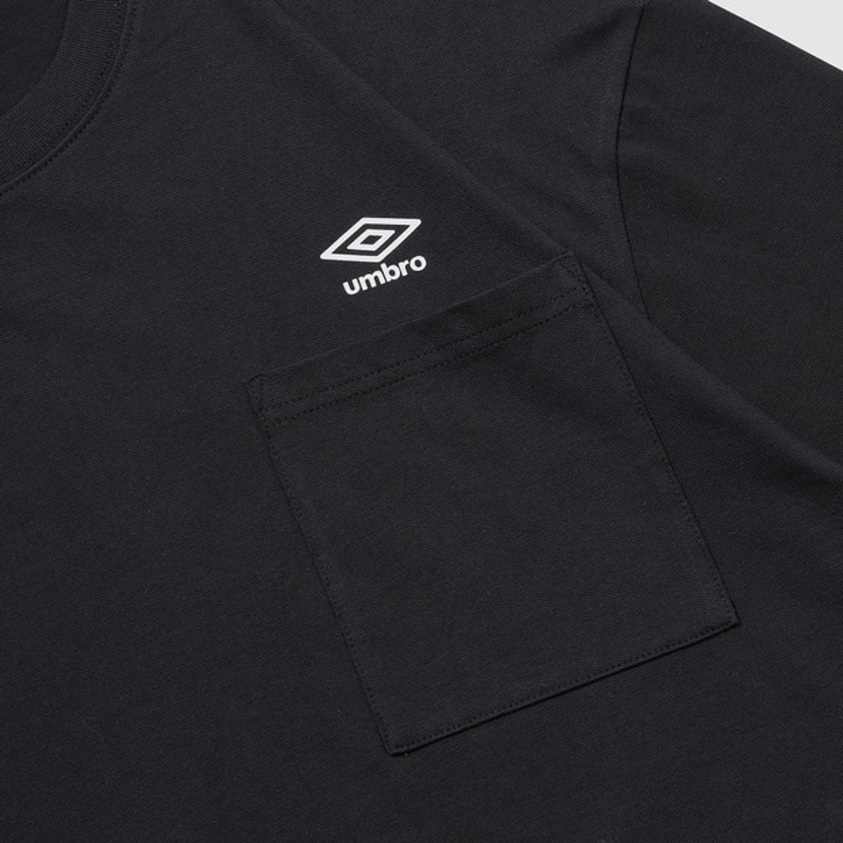 엄브로(UMBRO) 포켓 코튼 긴팔 티셔츠 블랙 UR121CRL11