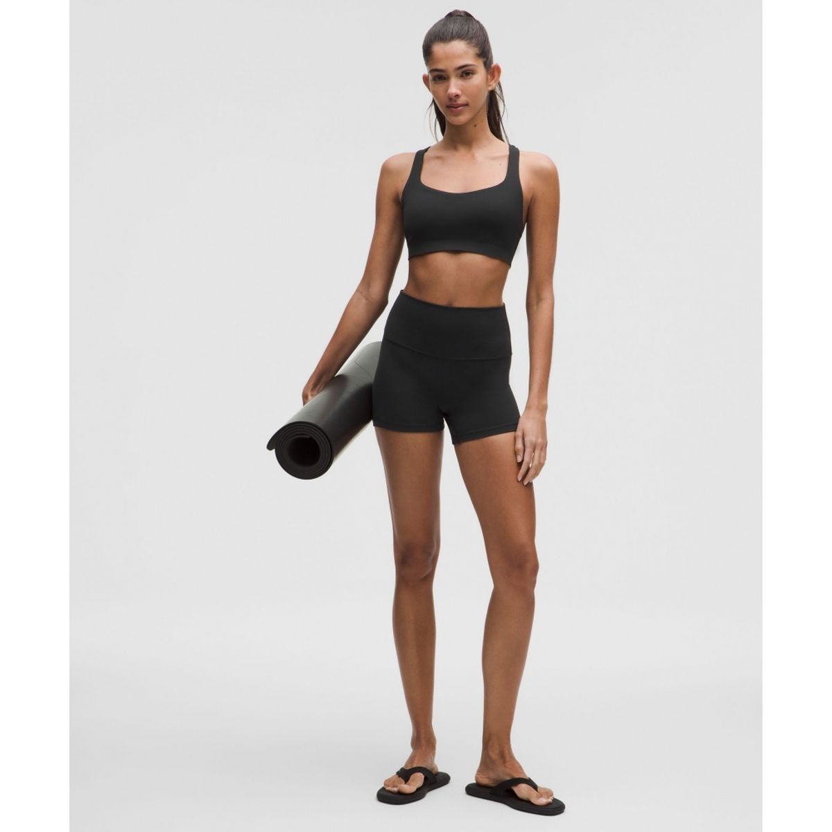 룰루레몬(LULULEMON) 플렉시플렉스 스트래피 요가 브라 *라이트 서포트, A C컵  BLK