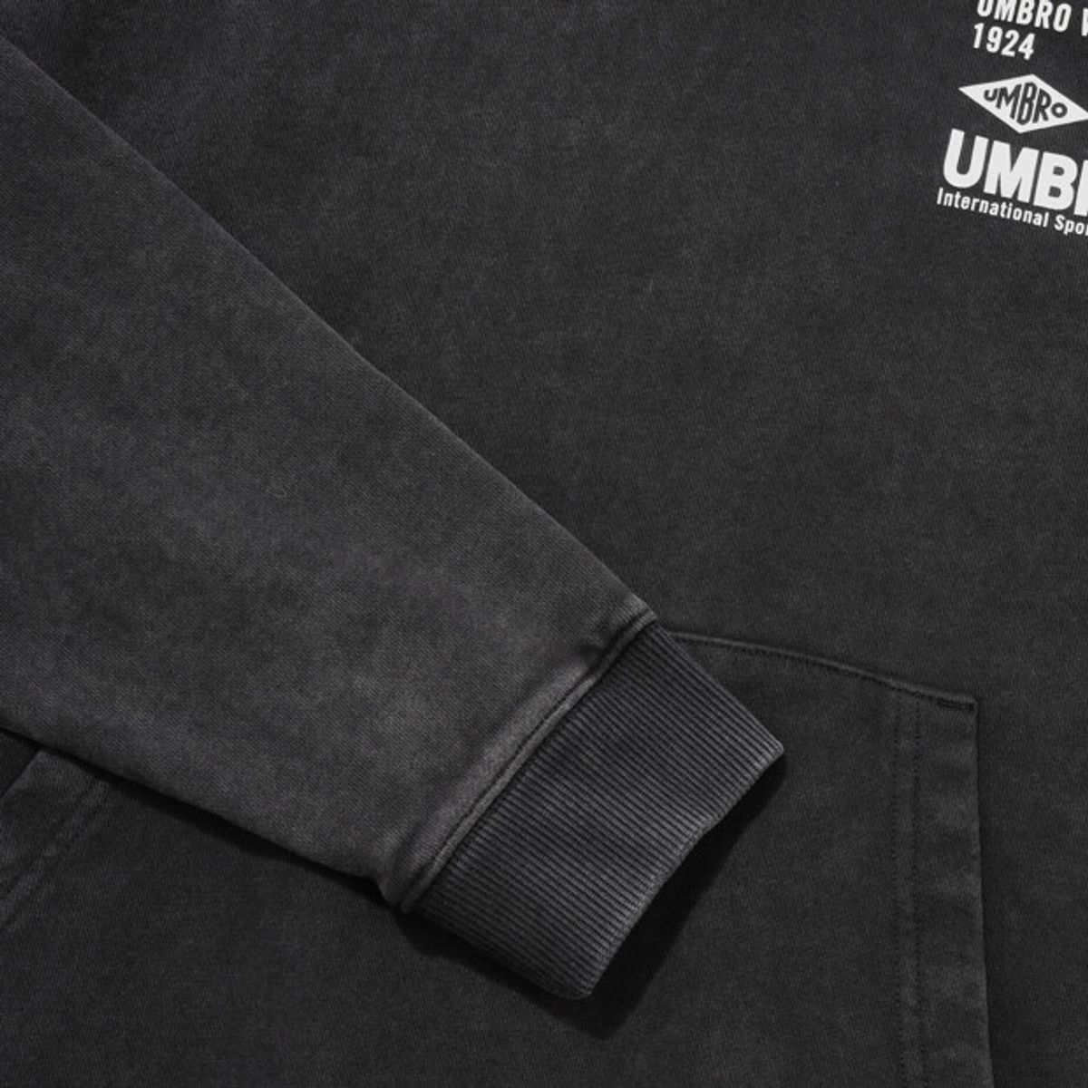 엄브로(UMBRO) HBL 엄그레이 빈티지 아플리케 후드 티셔츠 차콜 UR121CHD21