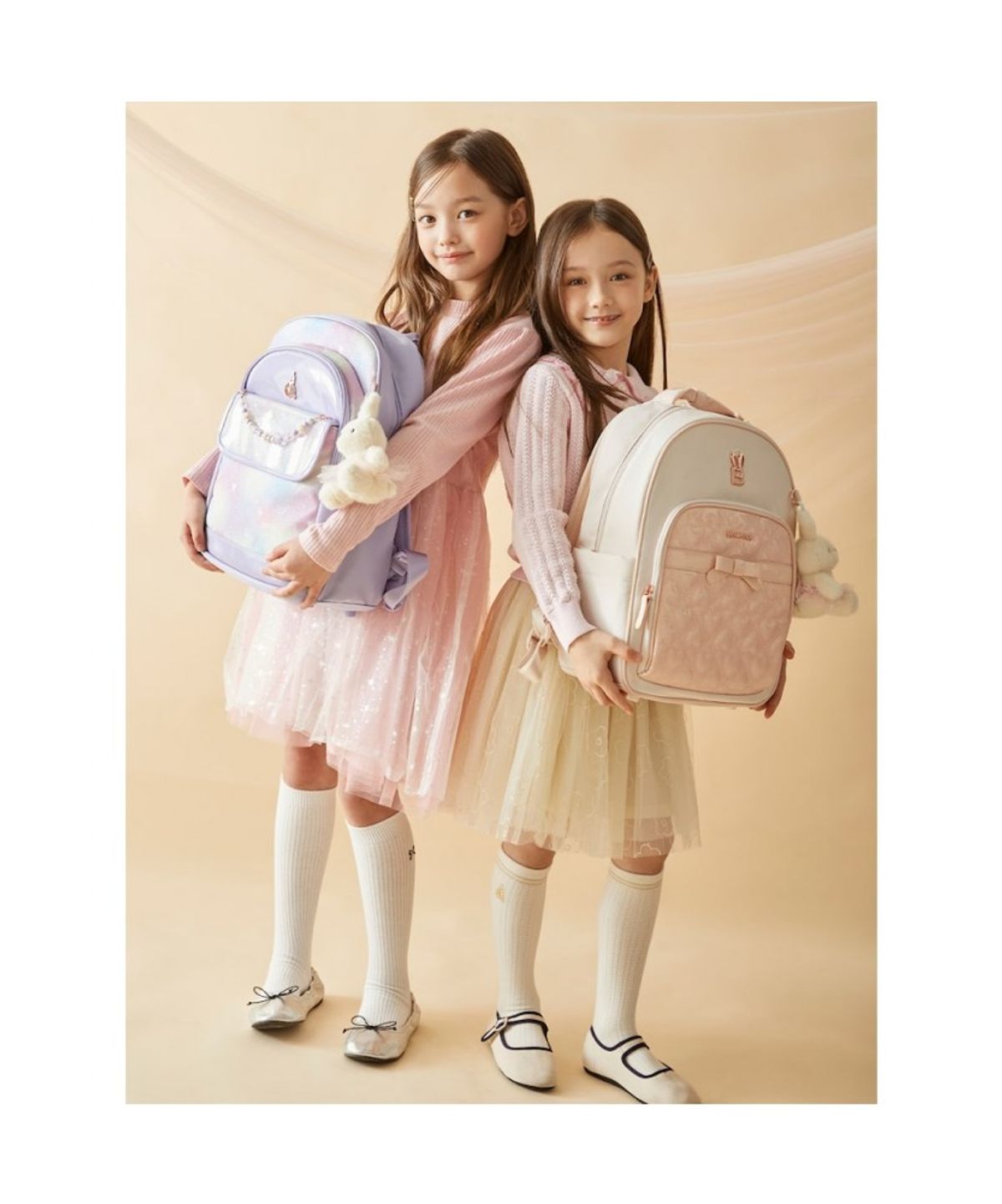 빈폴 키즈(BEANPOLE KIDS) 여아 오로라 책가방 2SET  라이트 퍼플 (BI61D4G02V)