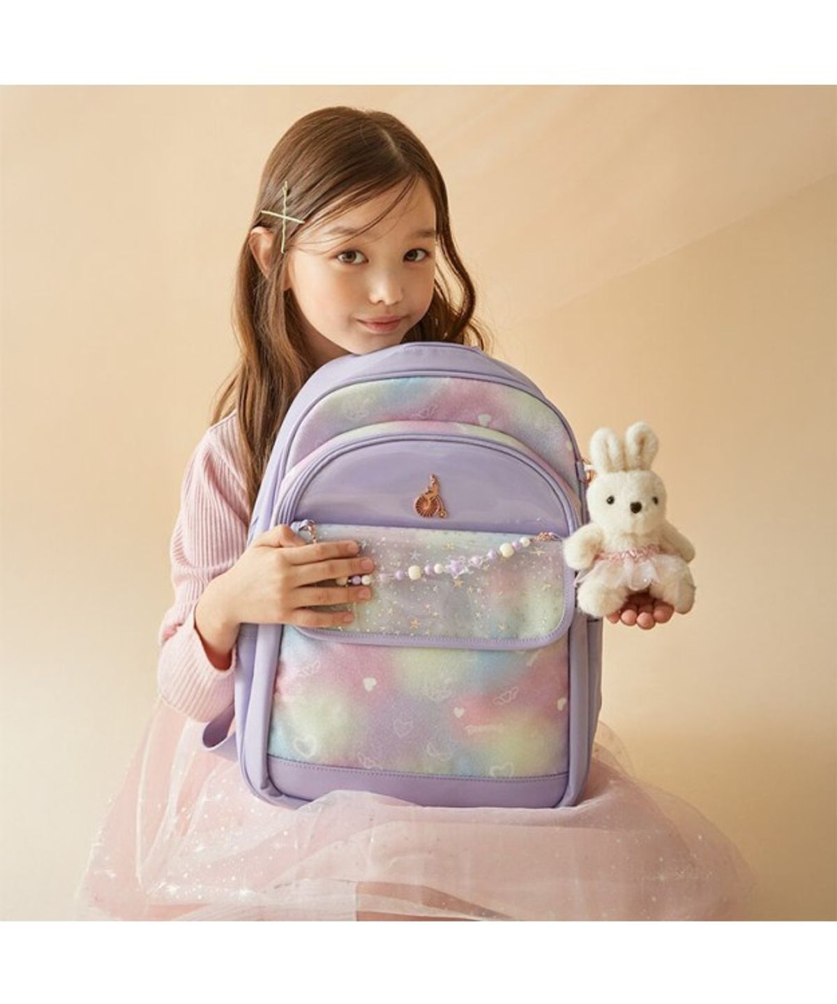 빈폴 키즈(BEANPOLE KIDS) 여아 오로라 책가방 2SET  라이트 퍼플 (BI61D4G02V)