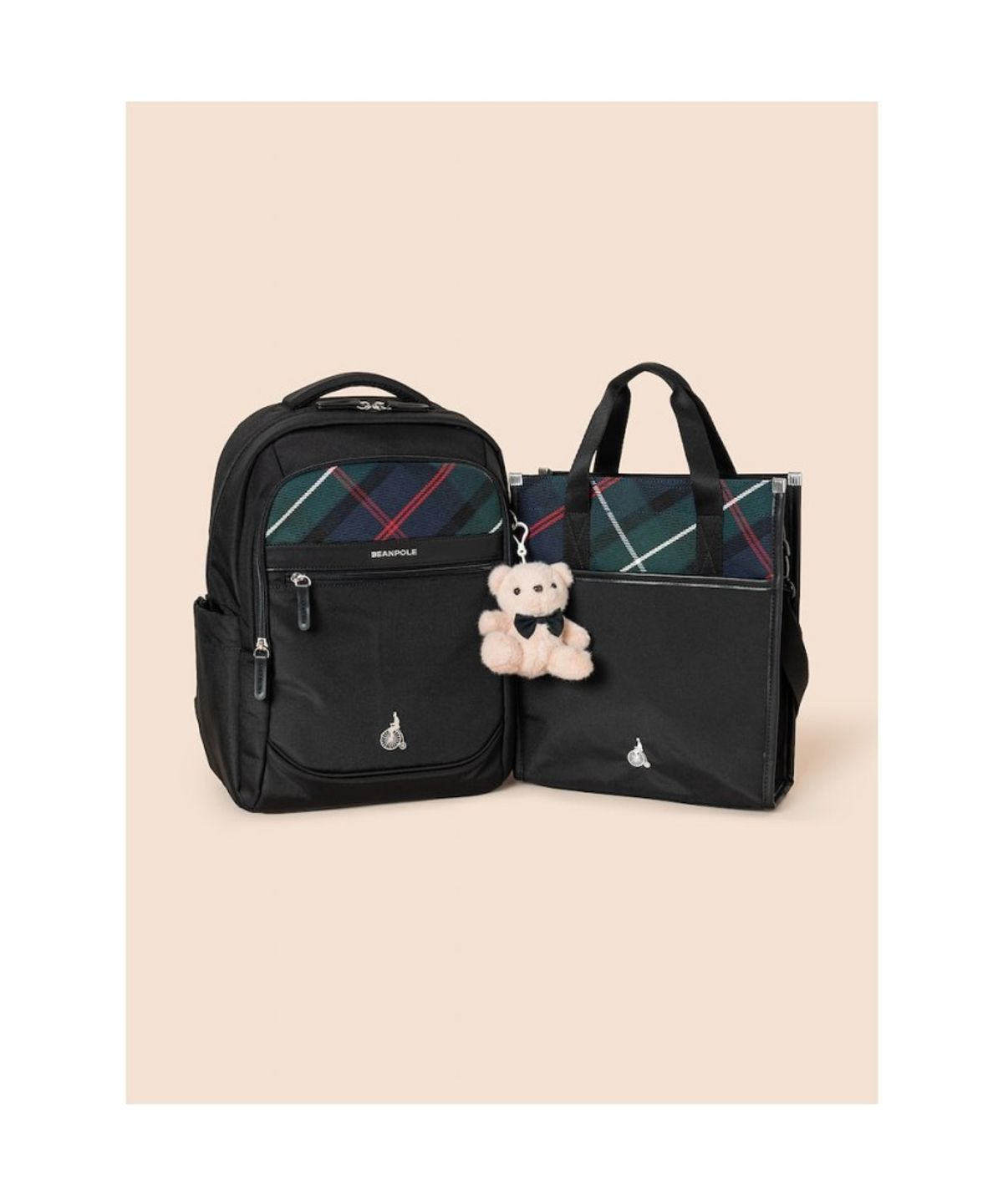 빈폴 키즈(BEANPOLE KIDS) 코어 체크 책가방 2SET  블랙 (BI61D4U055)