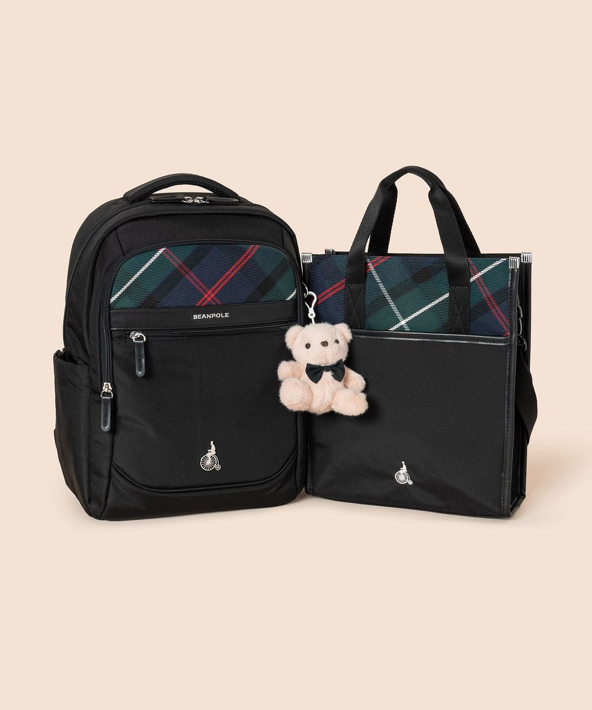 빈폴 키즈(BEANPOLE KIDS) 코어 체크 책가방 2SET  블랙 (BI61D4U055)