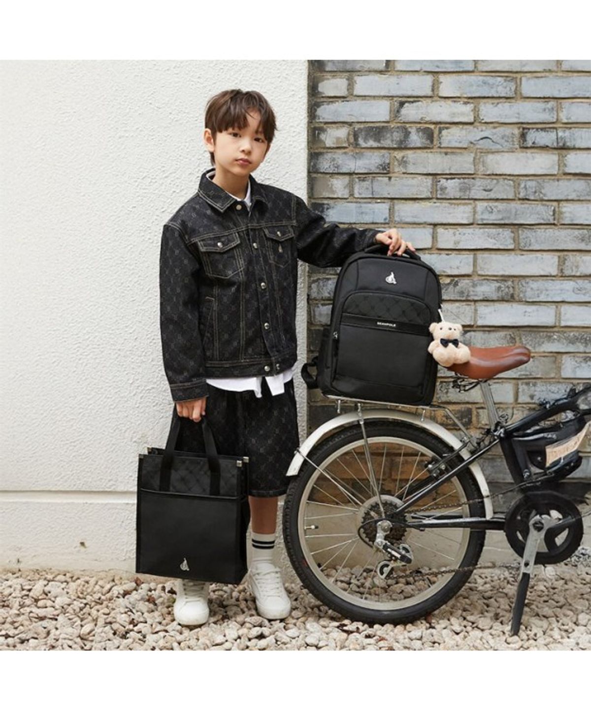 빈폴 키즈(BEANPOLE KIDS) 모노그램 책가방 2SET  애쉬 (BI61D4U064)