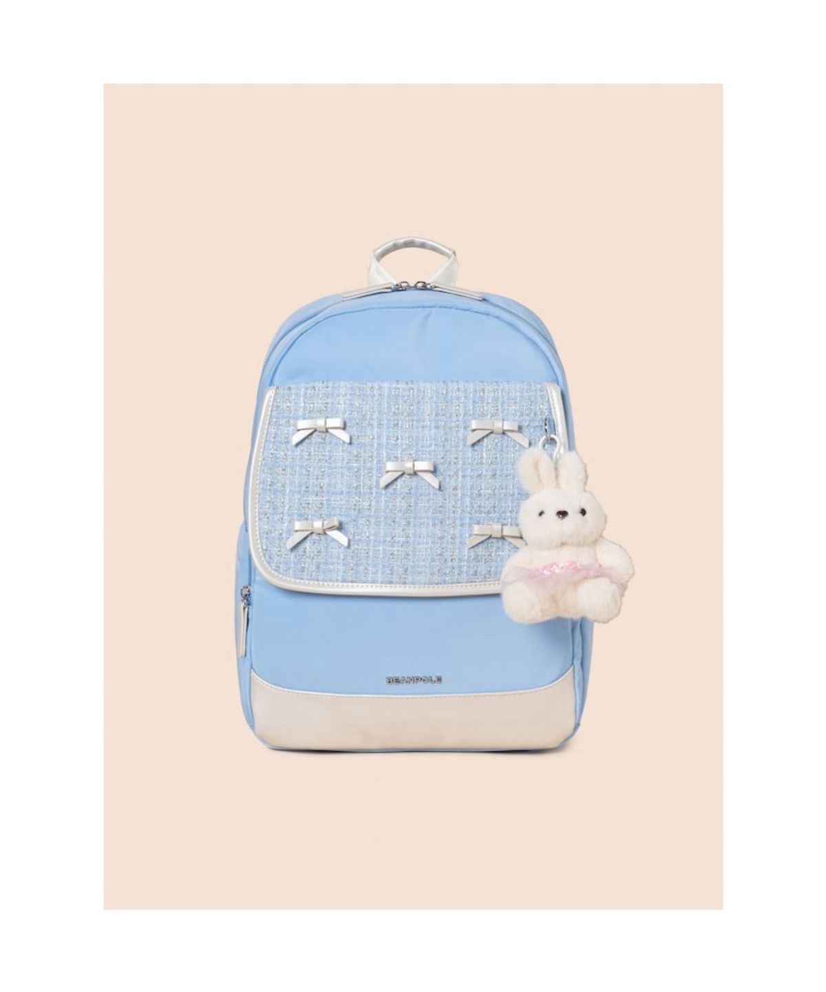 빈폴 키즈(BEANPOLE KIDS) 트위드 리본 여아 책가방 2SET  스카이 블루 (BI61D4G03Q)