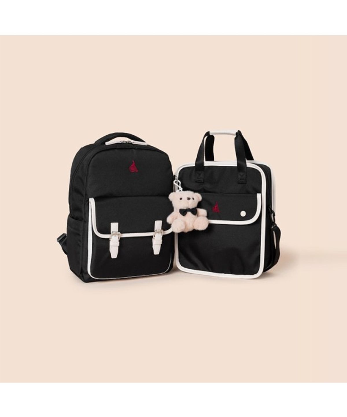 빈폴 키즈(BEANPOLE KIDS) 시그니처 플랩 책가방 세트  블랙 (PS001369205)