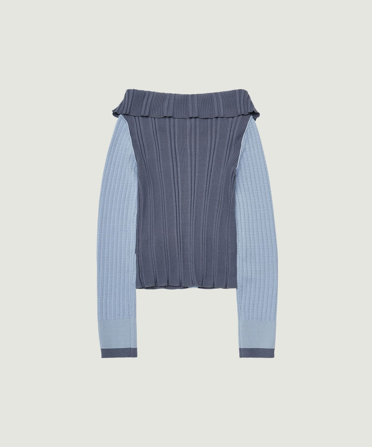 그로브(GROVE) PONI OFF-SHOULDER KNIT (BLUE)
