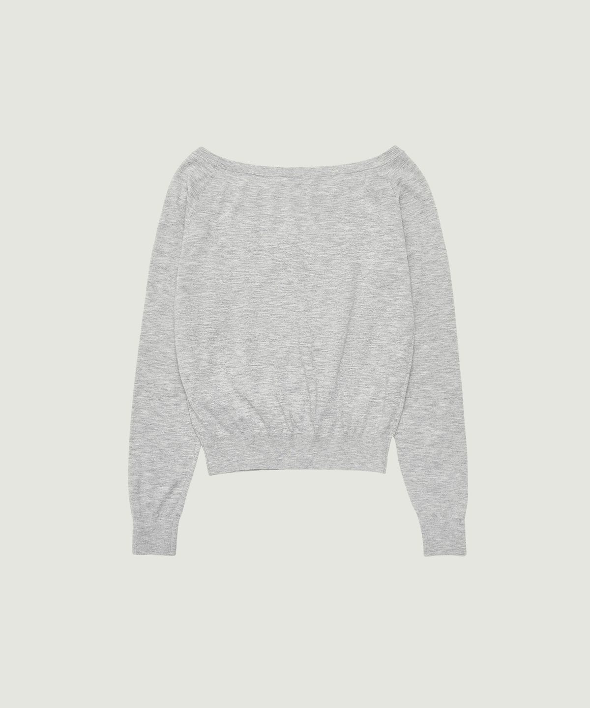 그로브(GROVE) JUNO OFF-SHOULDER KNIT (LIGHT GRAY)