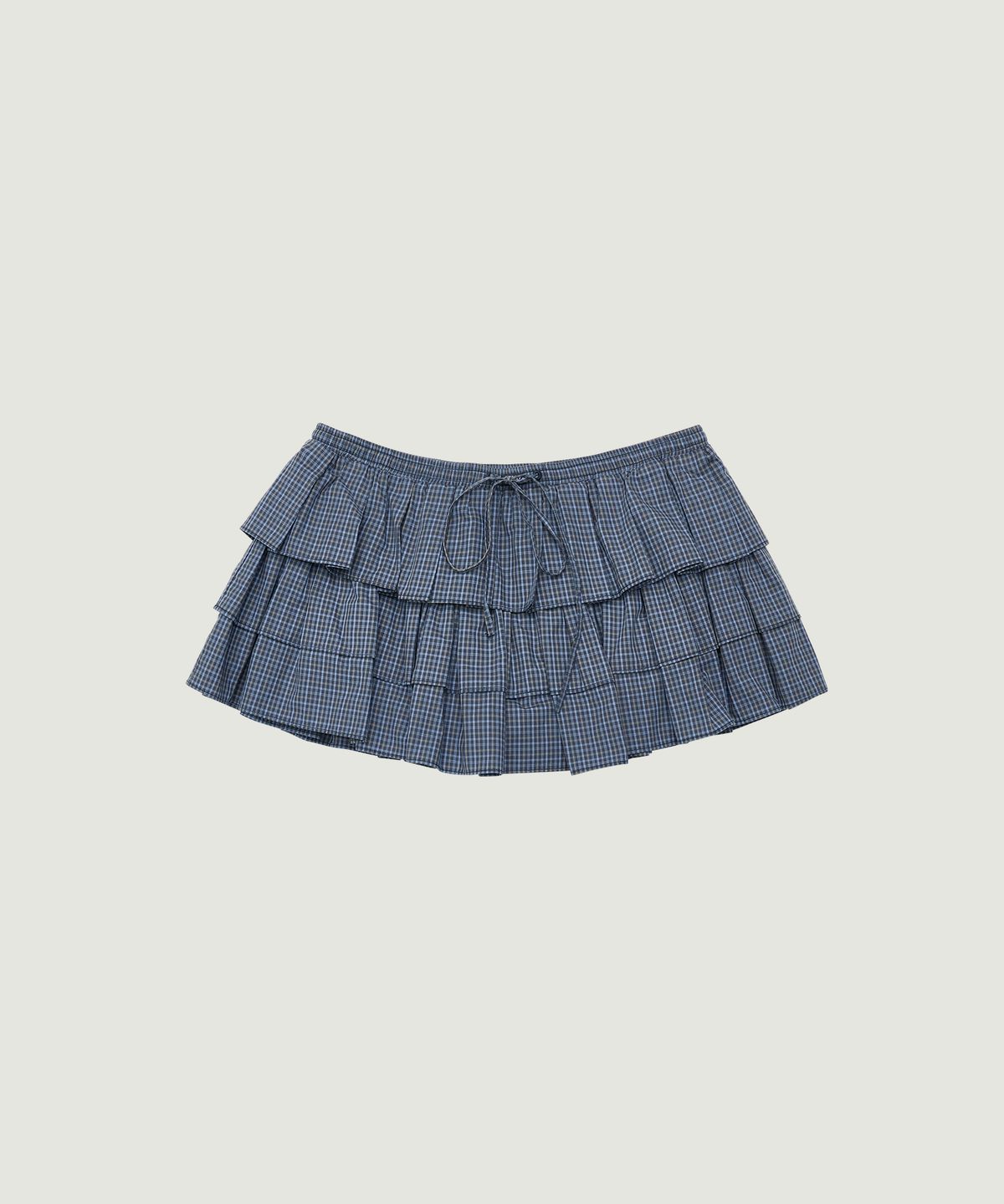 그로브(GROVE) BLAINE CHECK SKIRT (NAVY)