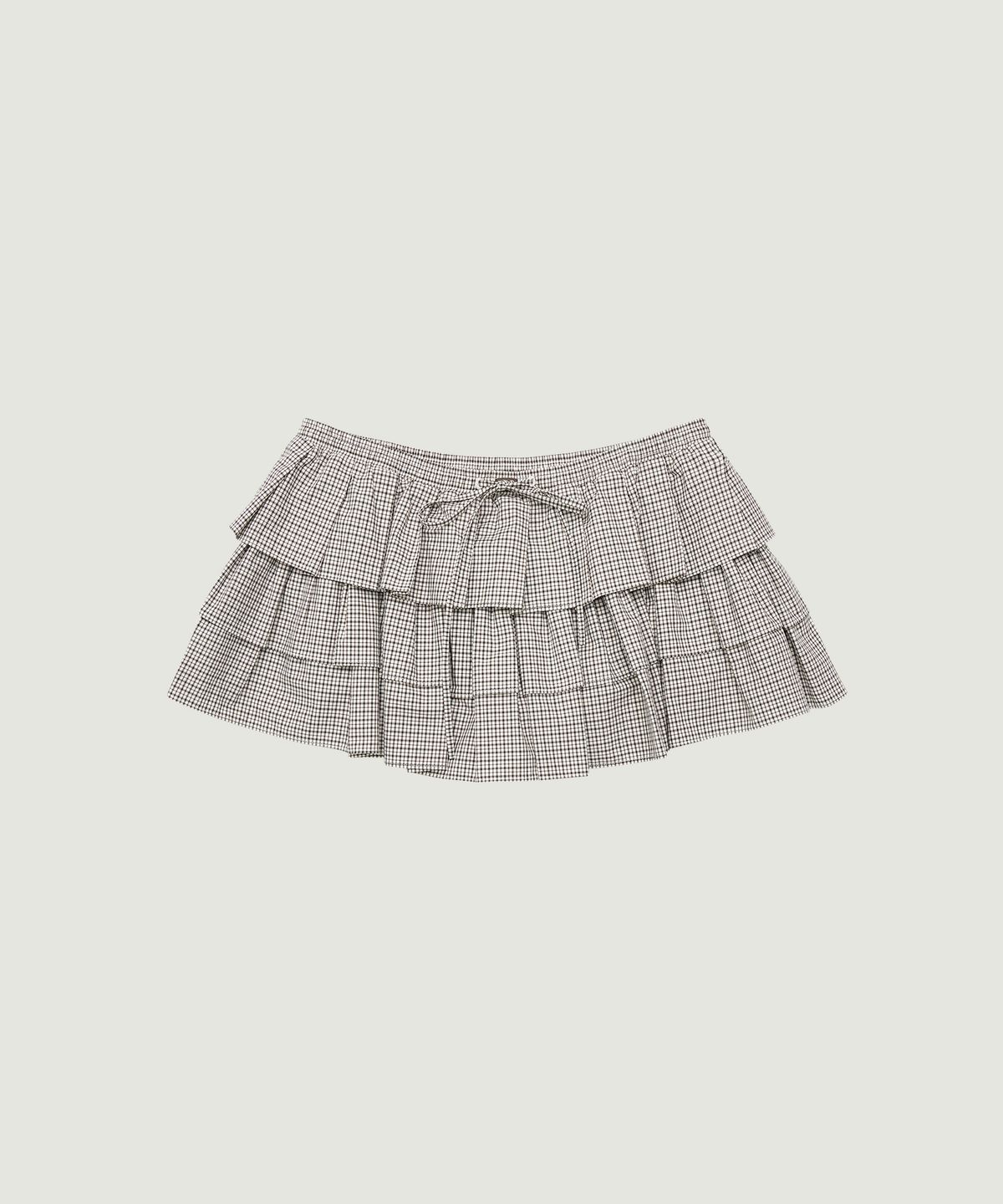 그로브(GROVE) BLAINE CHECK SKIRT (BROWN)