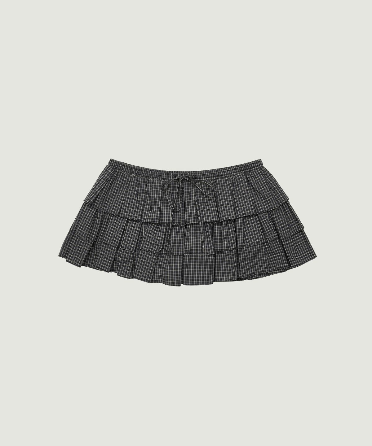그로브(GROVE) BLAINE CHECK SKIRT (BLACK)