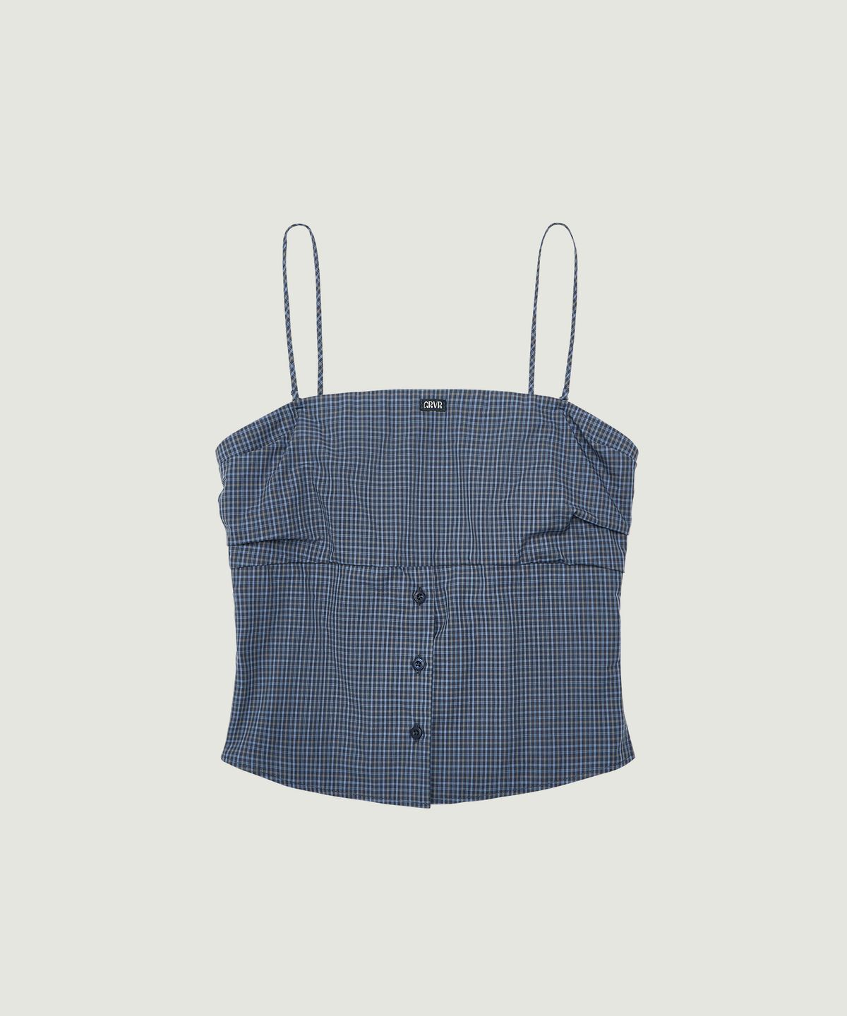 그로브(GROVE) BLAINE CHECK SLEEVELESS (NAVY)