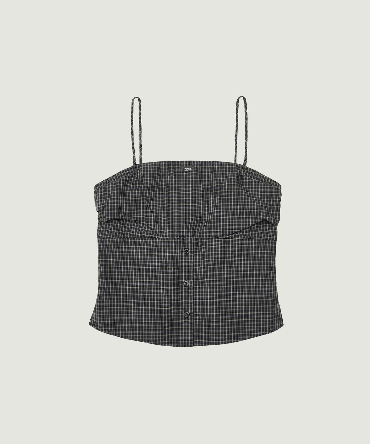 그로브(GROVE) BLAINE CHECK SLEEVELESS (BLACK)