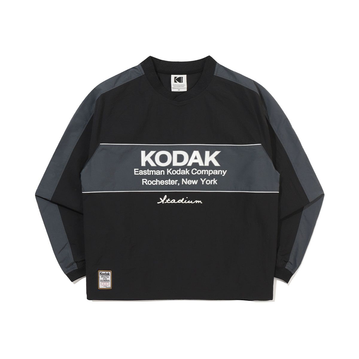 코닥(KODAK) 골드모먼트 컬러 블록 긴팔 피스테 BLACK