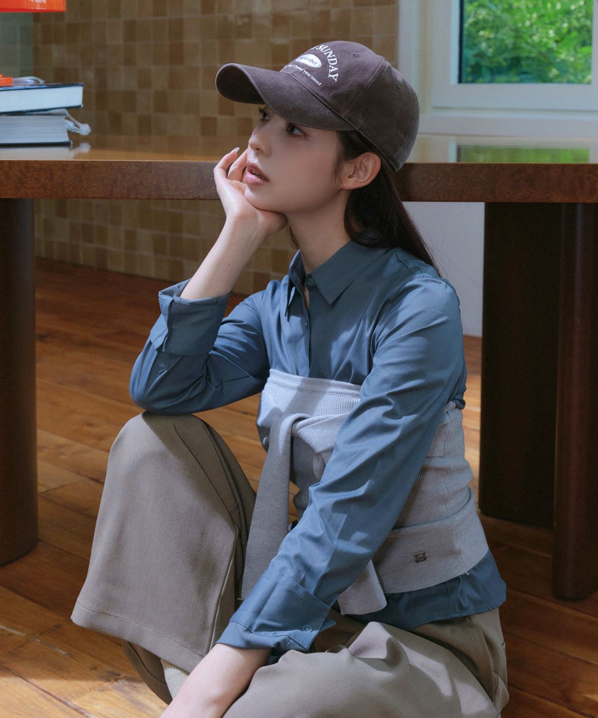 루 서울(RUU SEOUL) 슬로우 선데이 볼캡 브라운