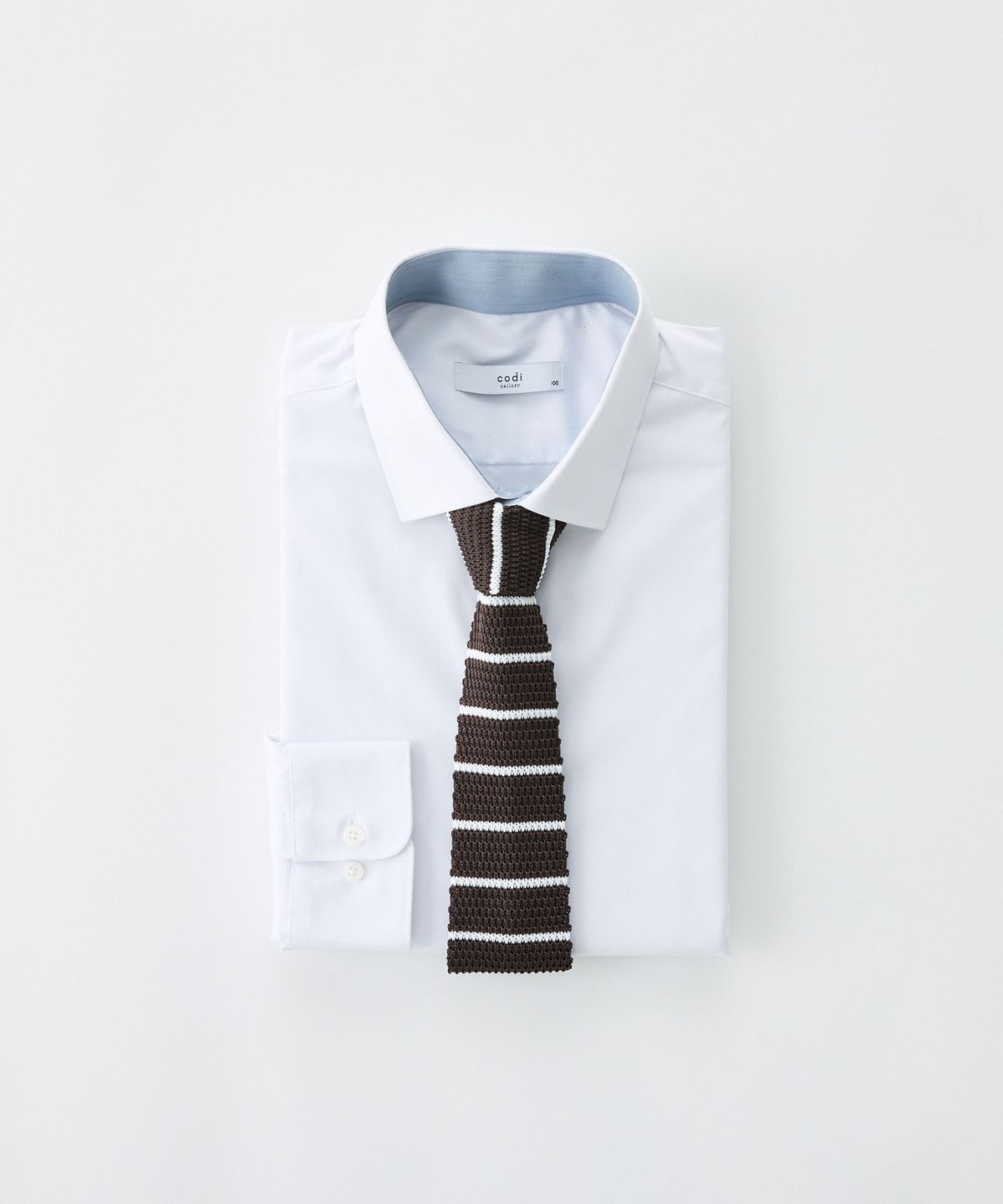 에스티코(STCO) CODIGALLERY 스트라이프 니트 타이 브라운_CNTWZ12BTH